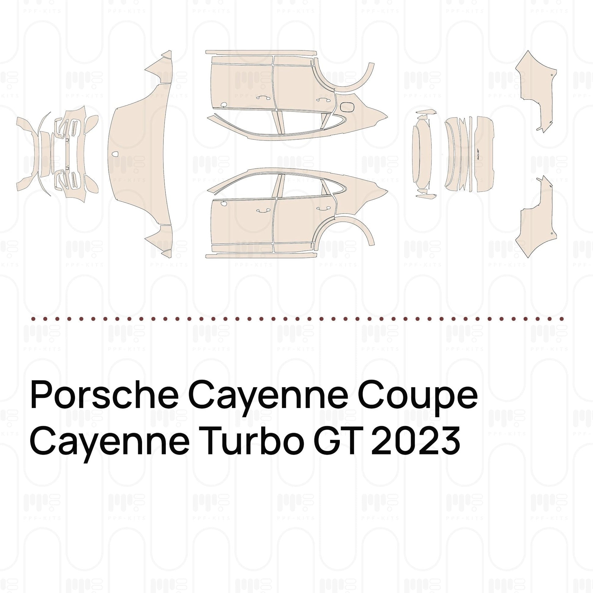 Pre-CutPPFPorscheCayenneCoupeCayenneTurboGT2023
