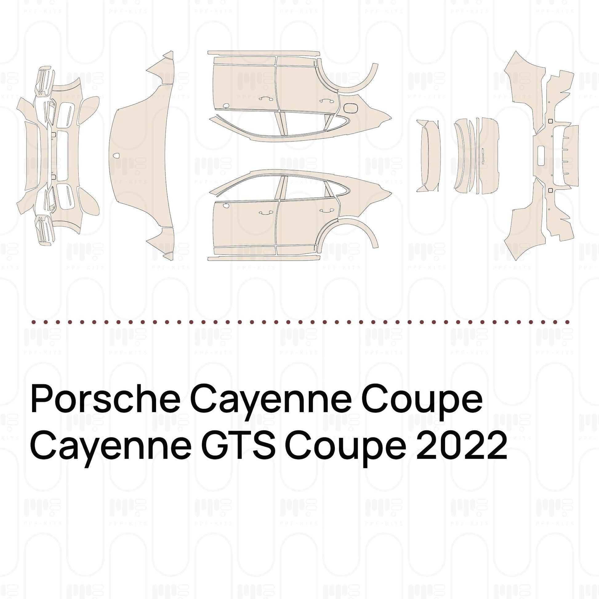 Pre-CutPPFPorscheCayenneCoupeCayenneGTSCoupe2022