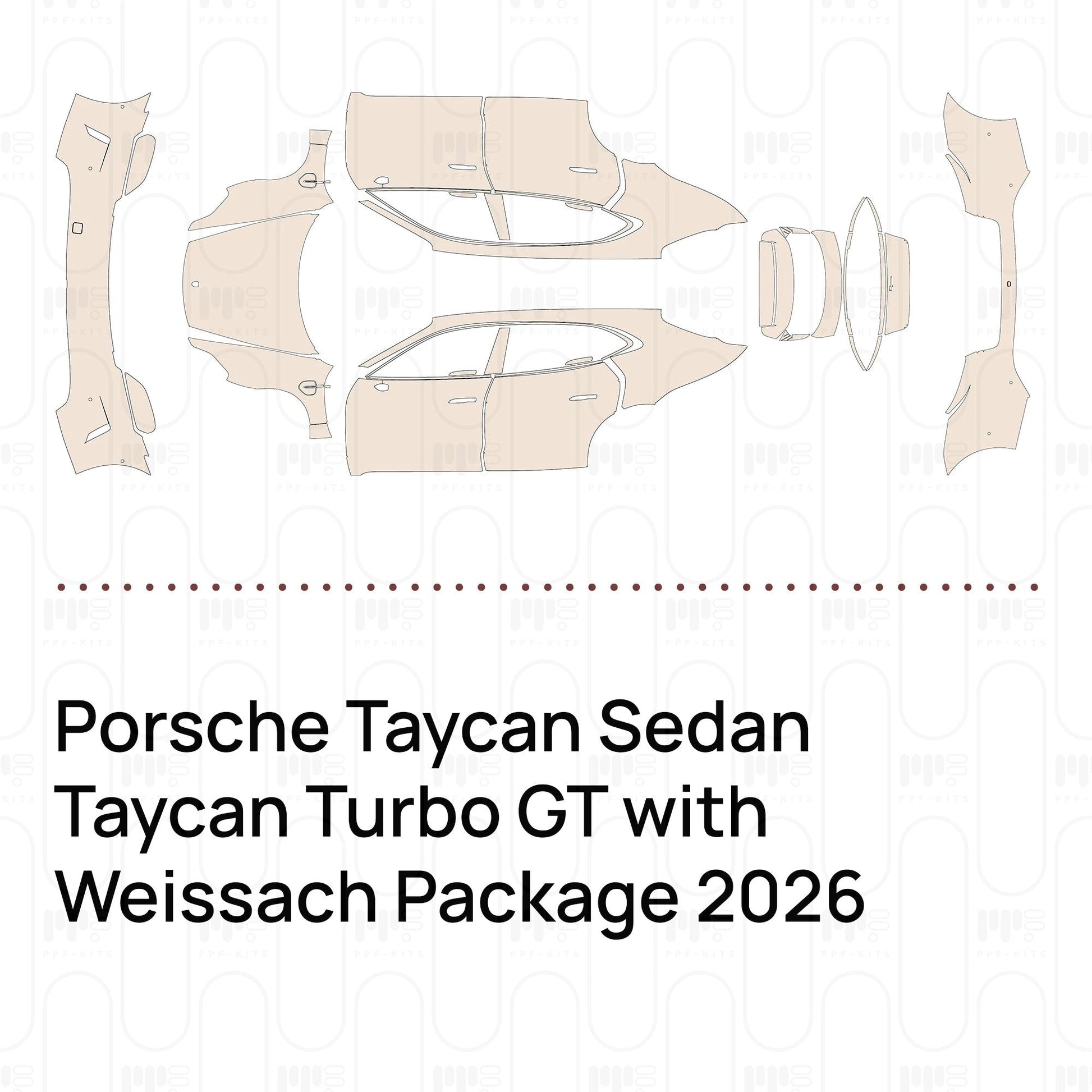 Pre-CutPPFPorscheTaycanSedanTaycanTurboGTwithWeissachPackage2026