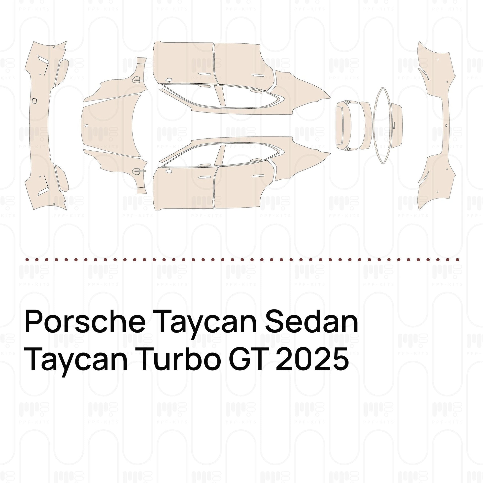 Pre-CutPPFPorscheTaycanSedanTaycanTurboGT2025