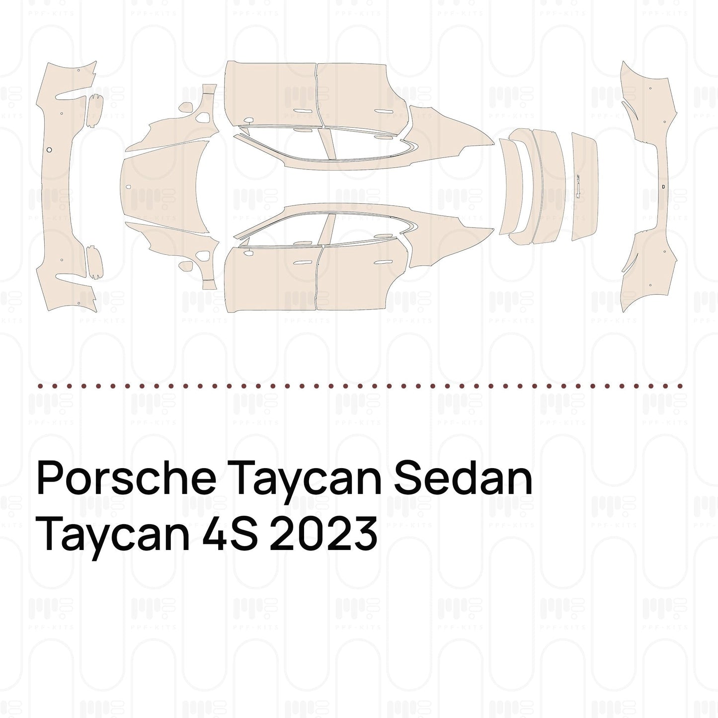 Pre-CutPPFPorscheTaycanSedanTaycan4S2023