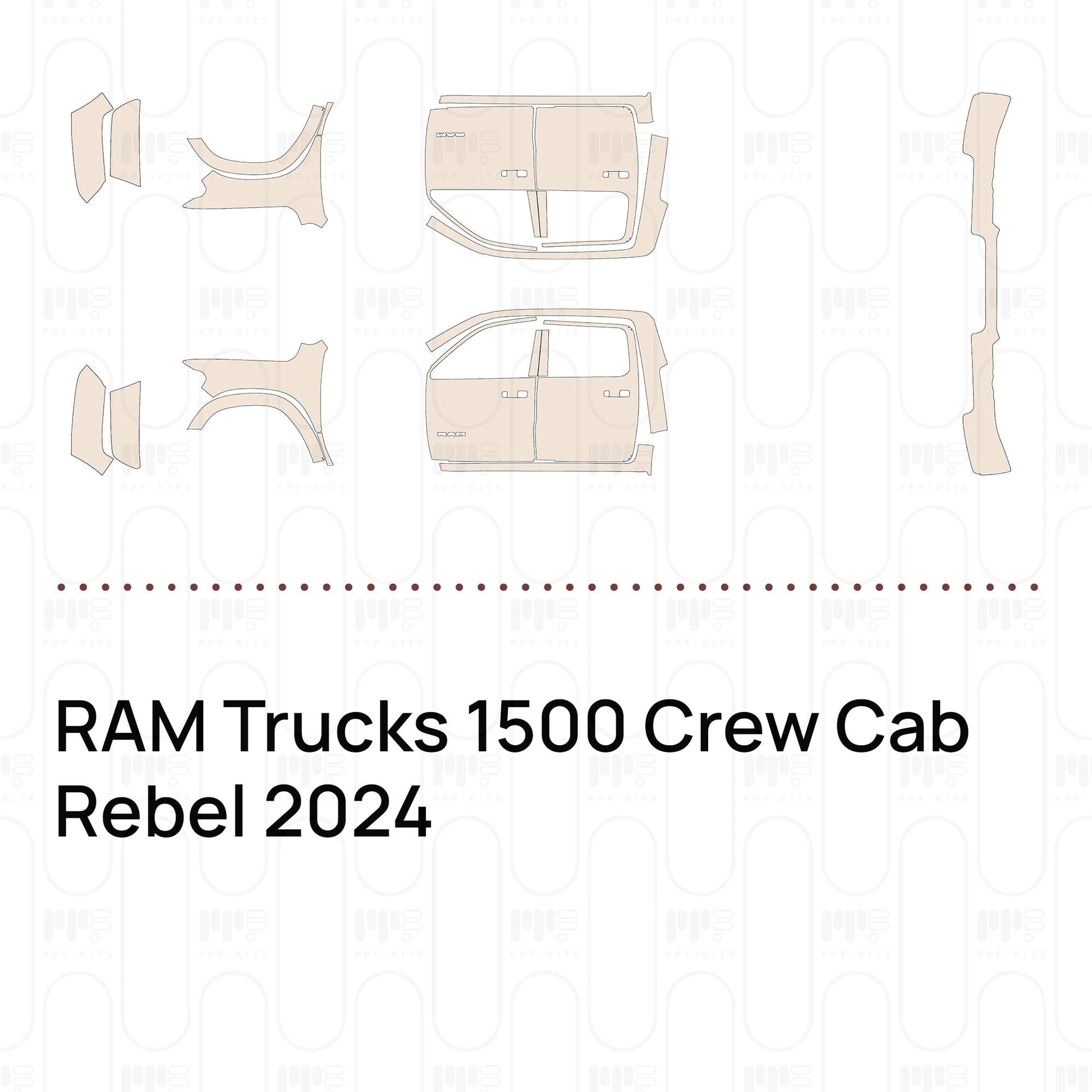 Pre-CutPPFRAMTrucks1500CrewCabRebel2024
