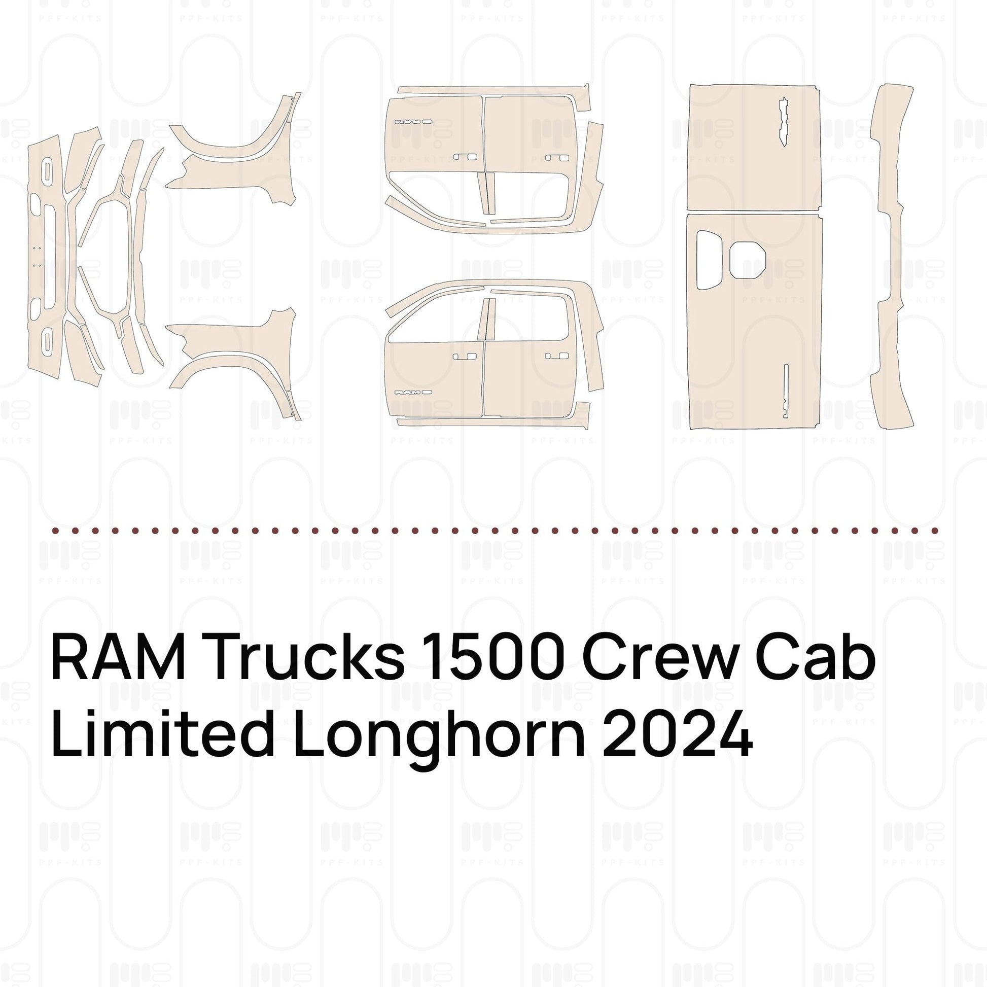 Pre-CutPPFRAMTrucks1500CrewCabLimitedLonghorn2024