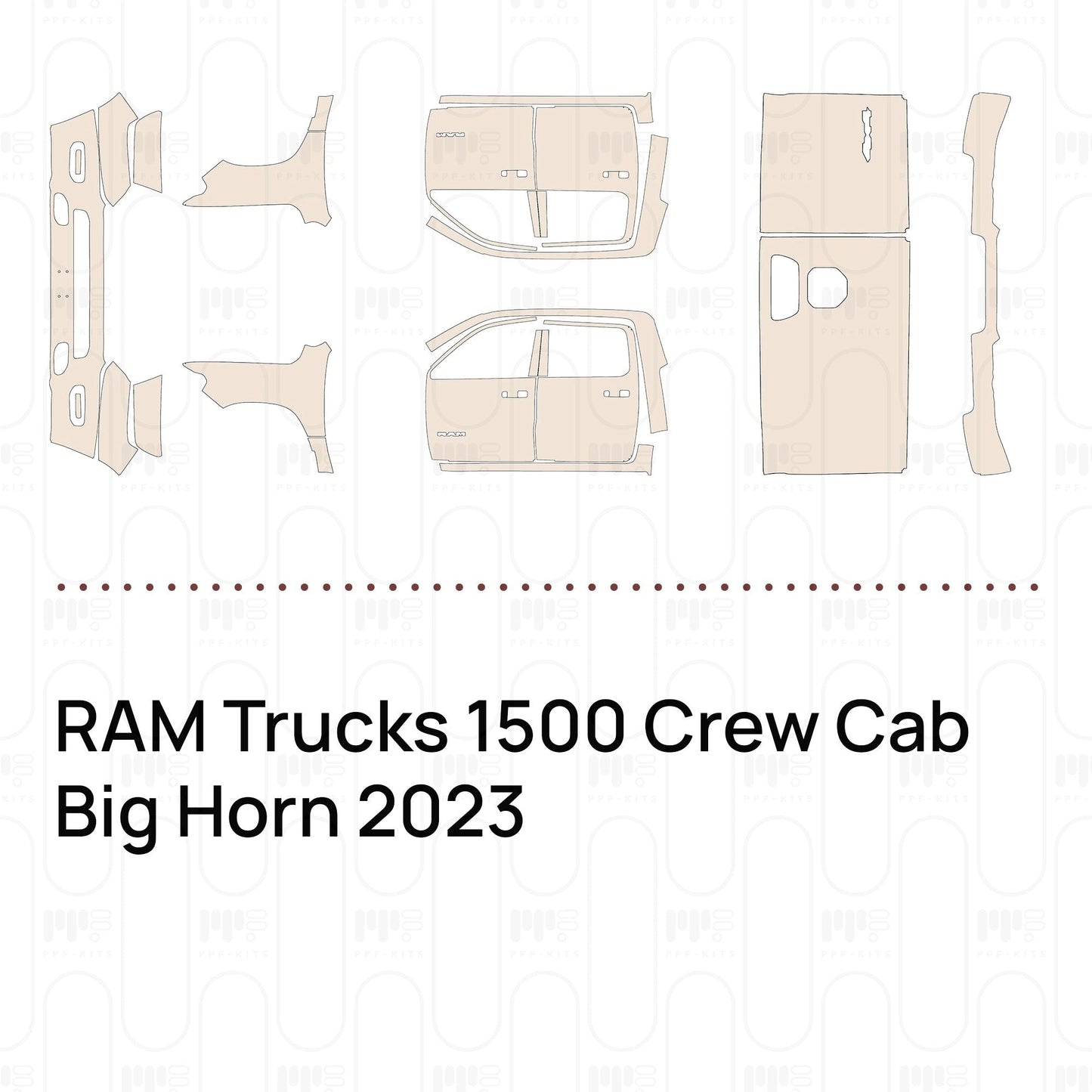 Pre-CutPPFRAMTrucks1500CrewCabBigHorn2023