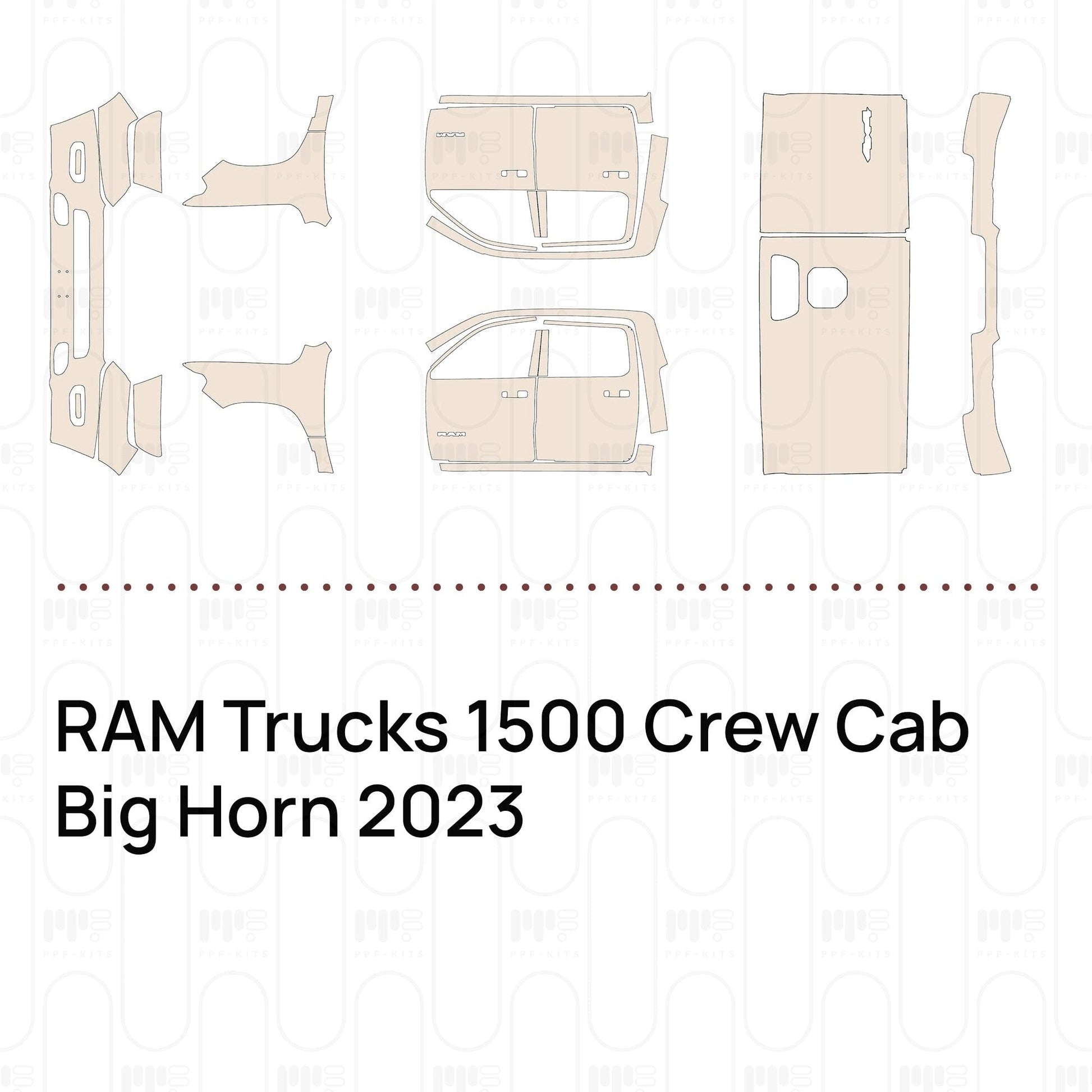 Pre-CutPPFRAMTrucks1500CrewCabBigHorn2023