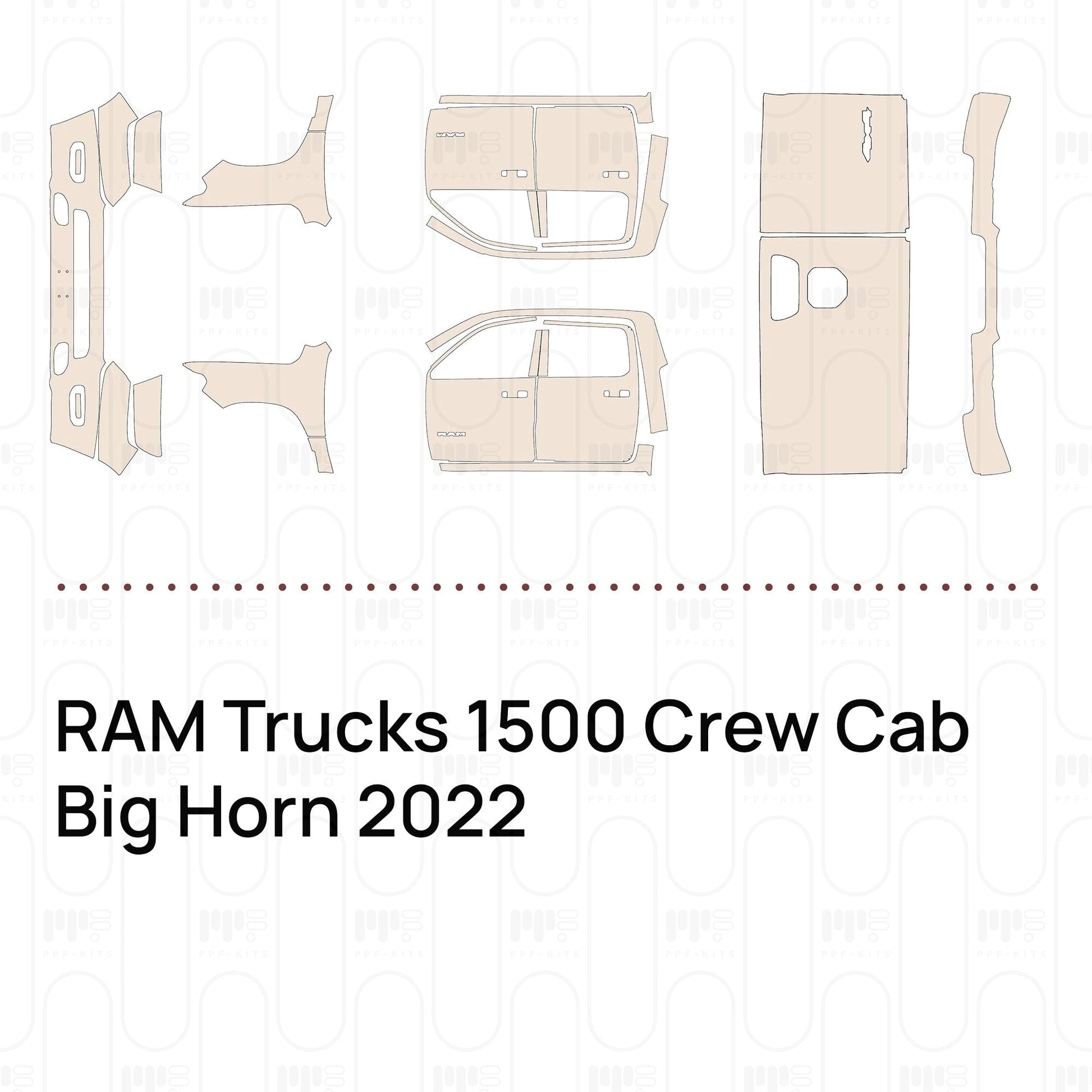Pre-CutPPFRAMTrucks1500CrewCabBigHorn2022