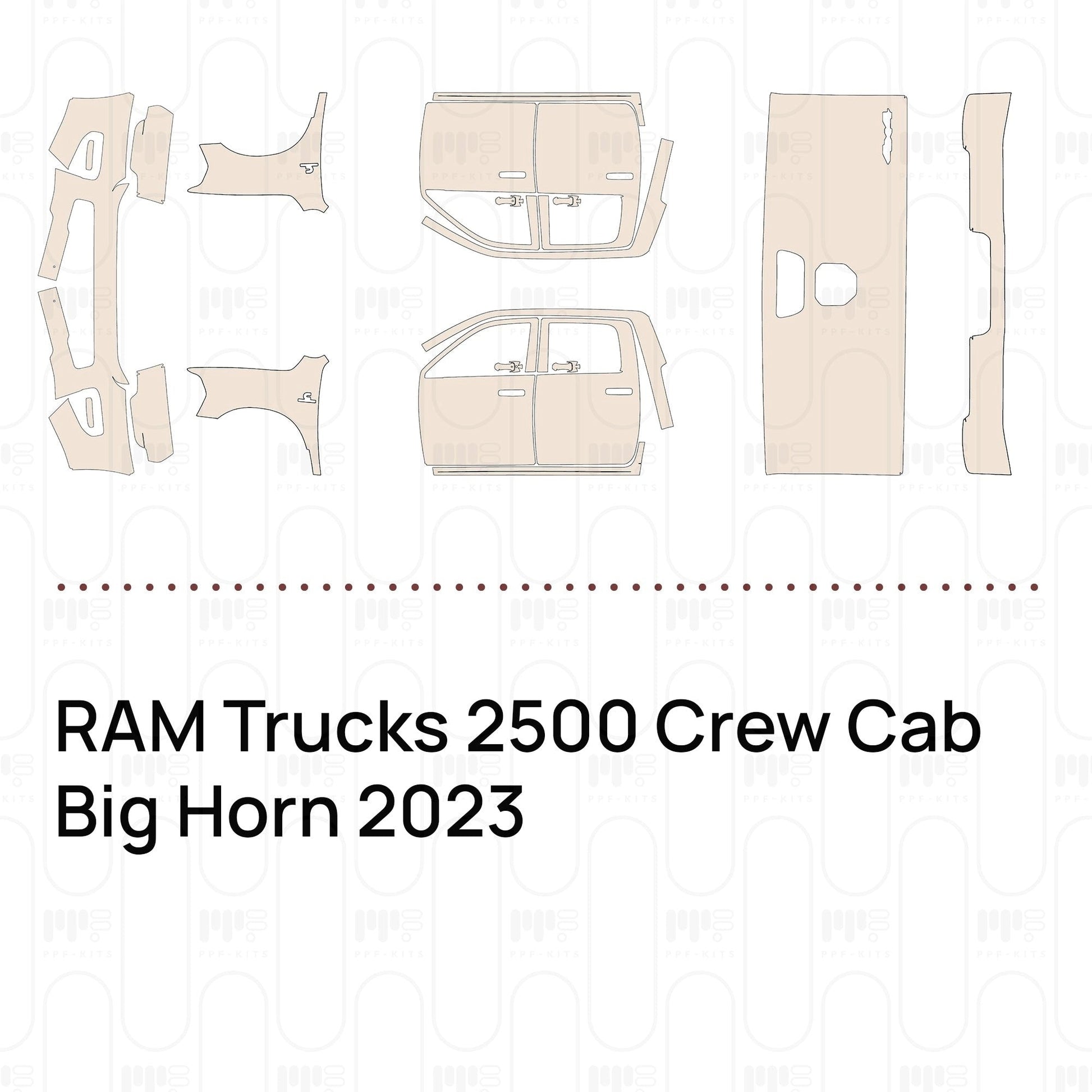 Pre-CutPPFRAMTrucks2500CrewCabBigHorn2023