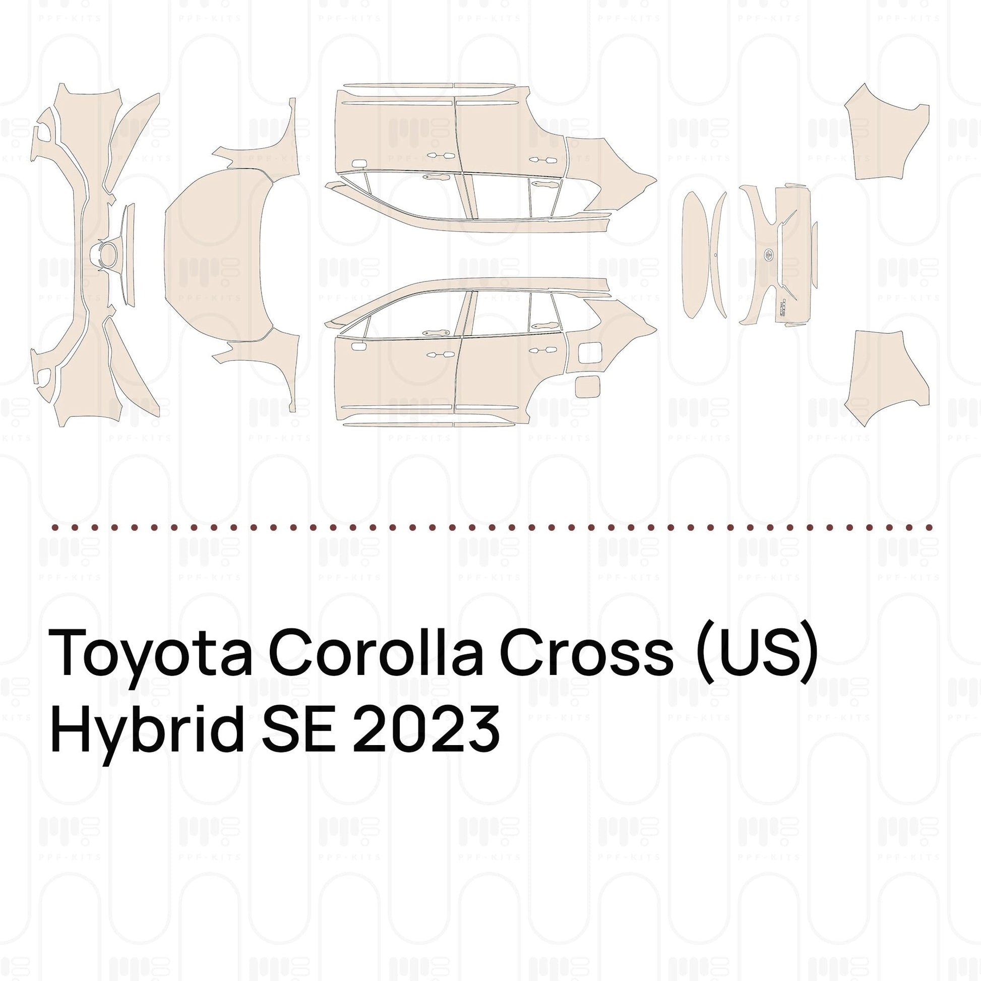 Pre-CutPPFToyotaCorollaCross(US)HybridSE2023