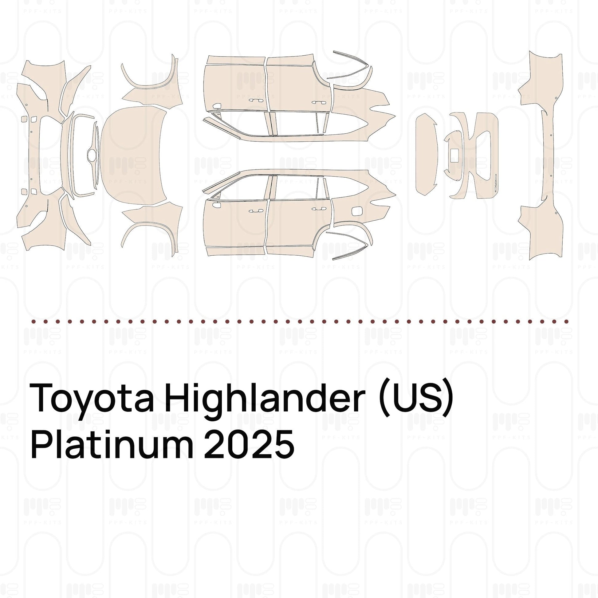 Pre-CutPPFToyotaHighlander(US)Platinum2025