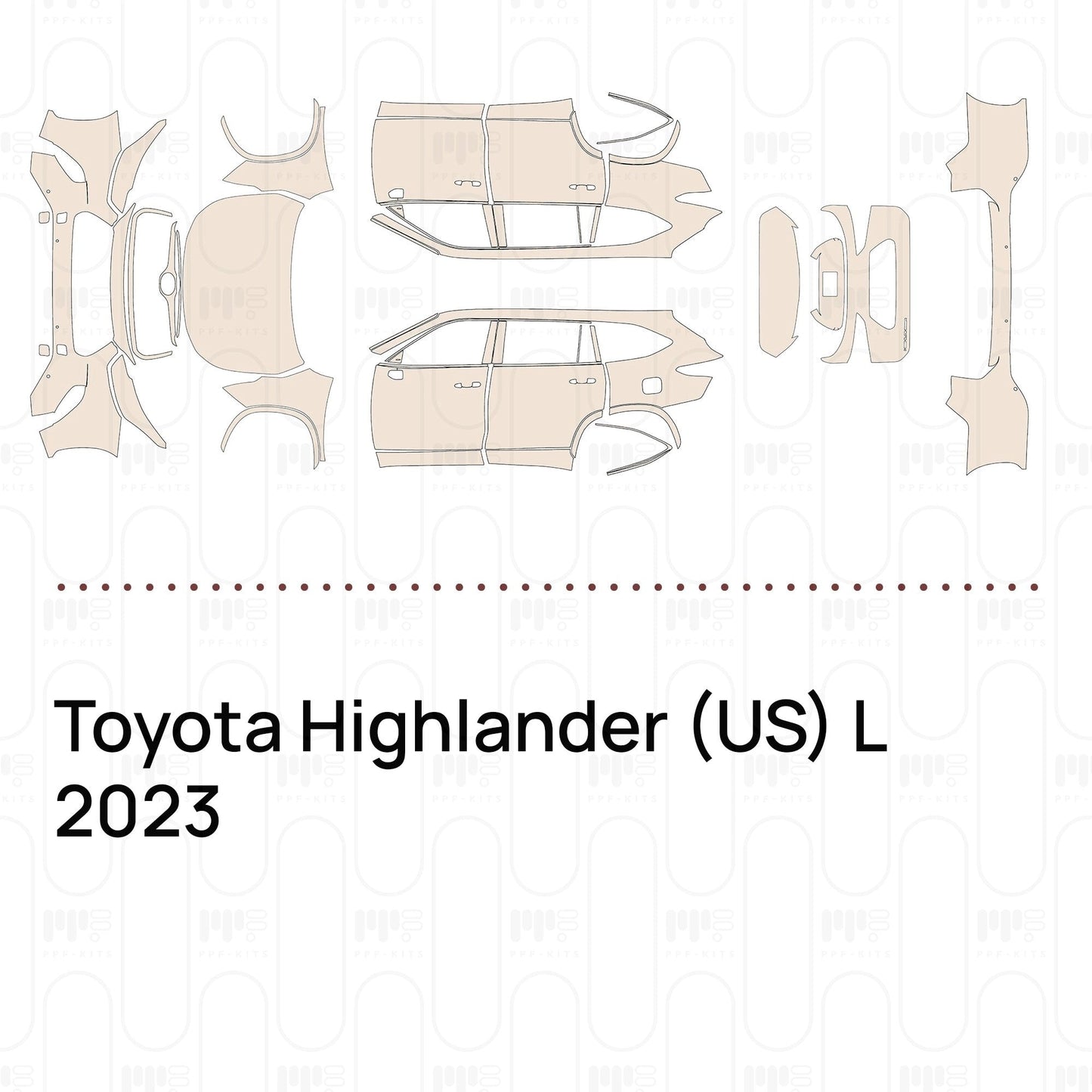 Pre-CutPPFToyotaHighlander(US)L2023