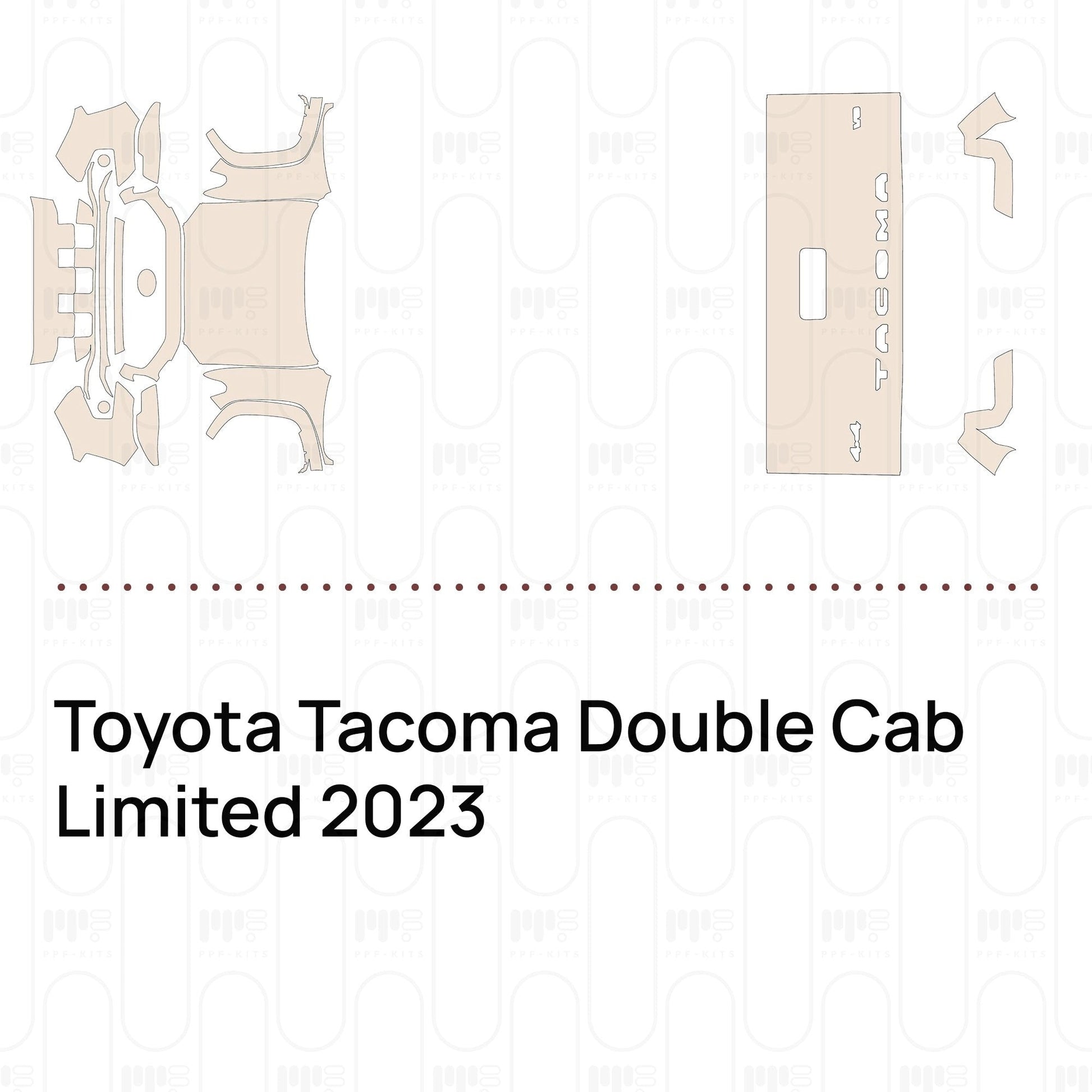 Pre-CutPPFToyotaTacomaDoubleCabLimited2023