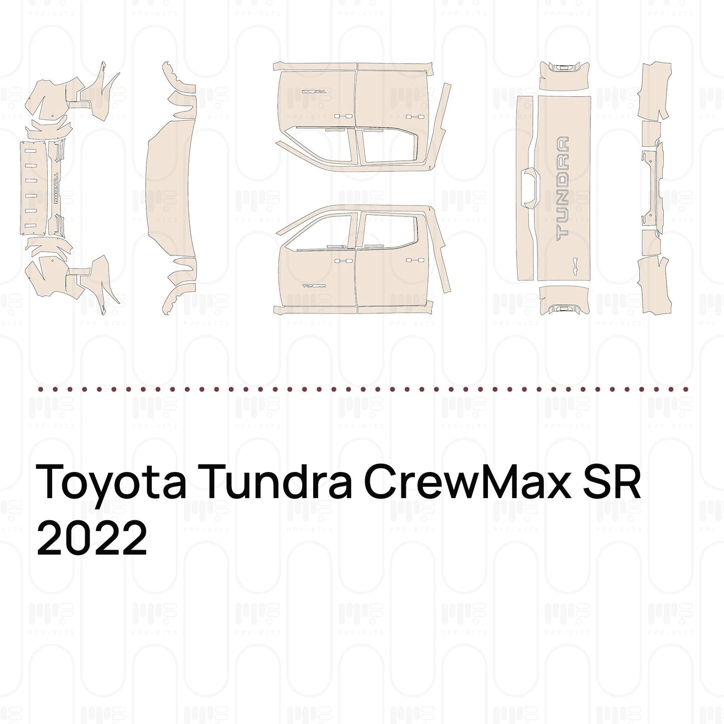 Pre-CutPPFToyotaTundraCrewMaxSR2022