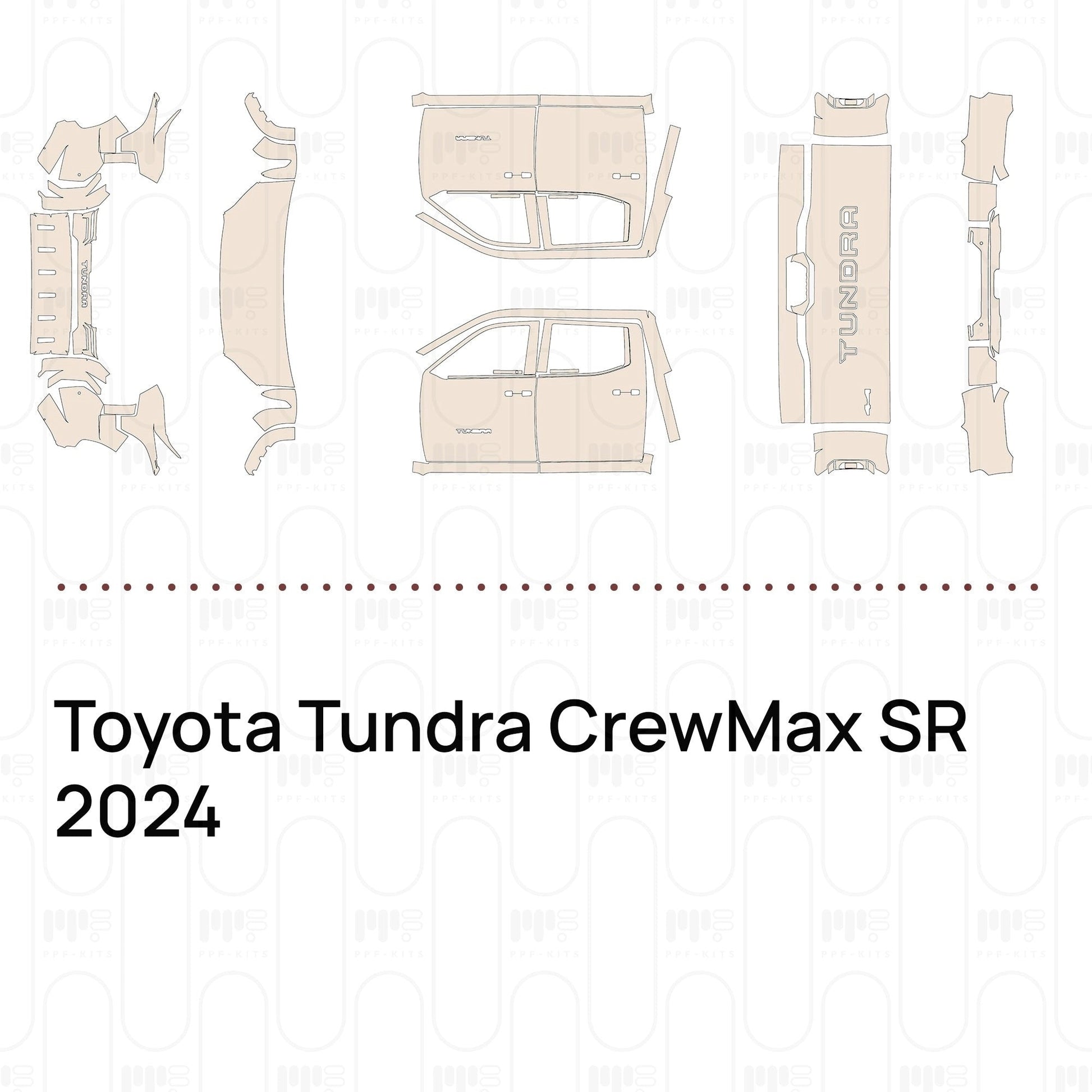 Pre-CutPPFToyotaTundraCrewMaxSR2024