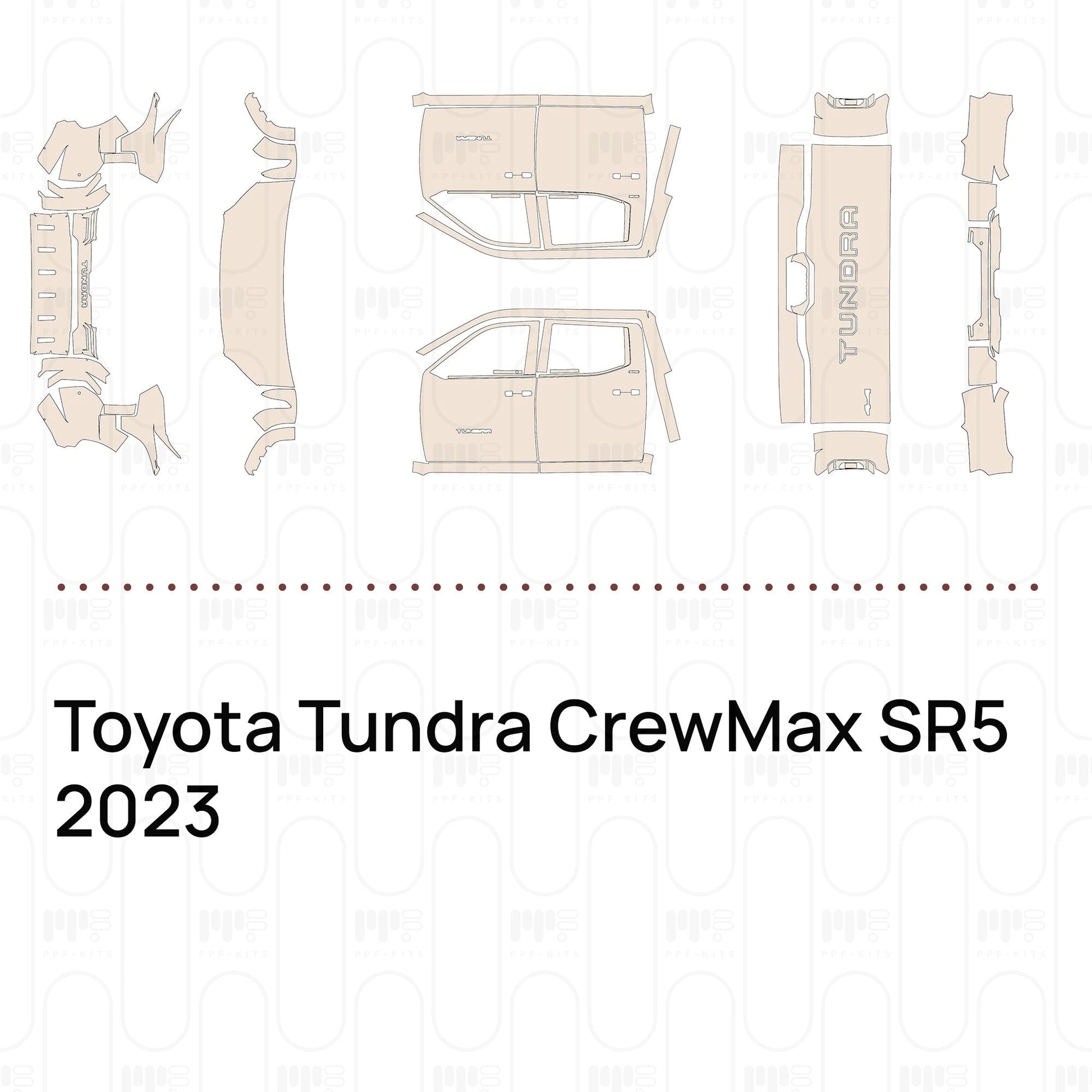 Pre-CutPPFToyotaTundraCrewMaxSR52023