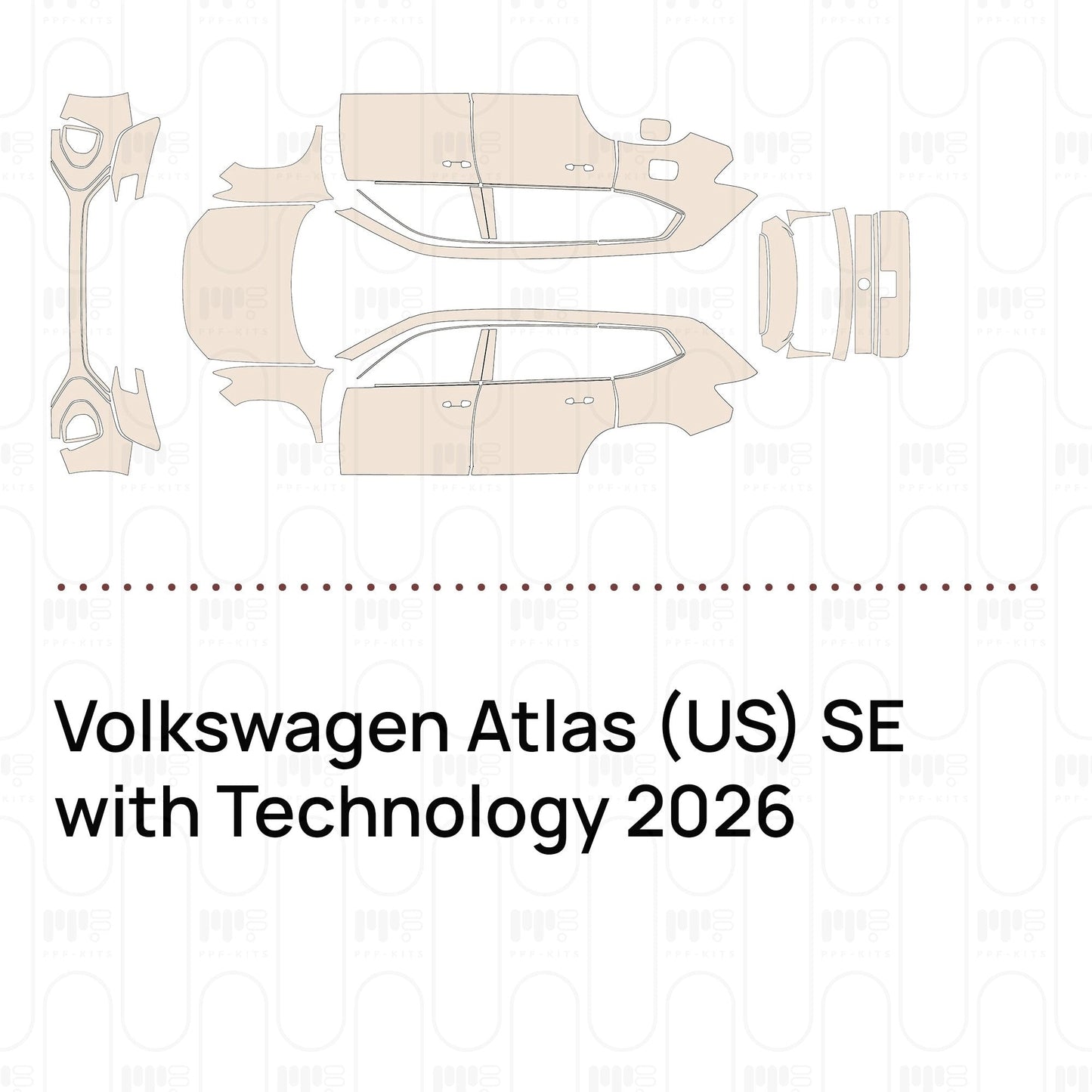 Pre-CutPPFVolkswagenAtlas(US)SEwithTechnology2026