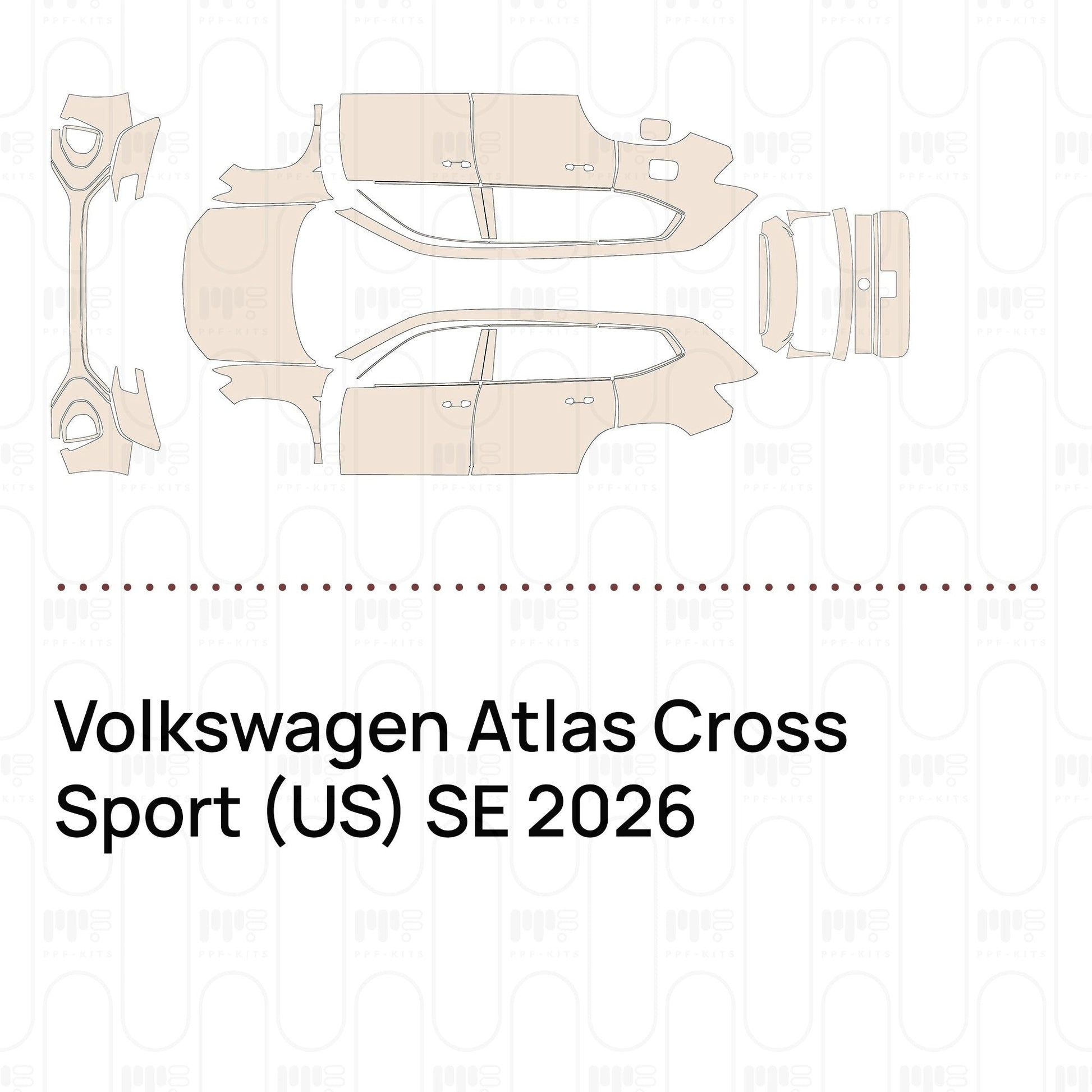 Pre-CutPPFVolkswagenAtlasCrossSport(US)SE2026