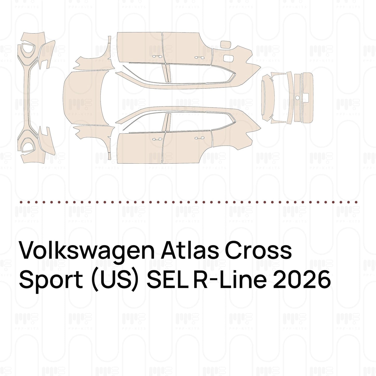 Pre-CutPPFVolkswagenAtlasCrossSport(US)SELR-Line2026
