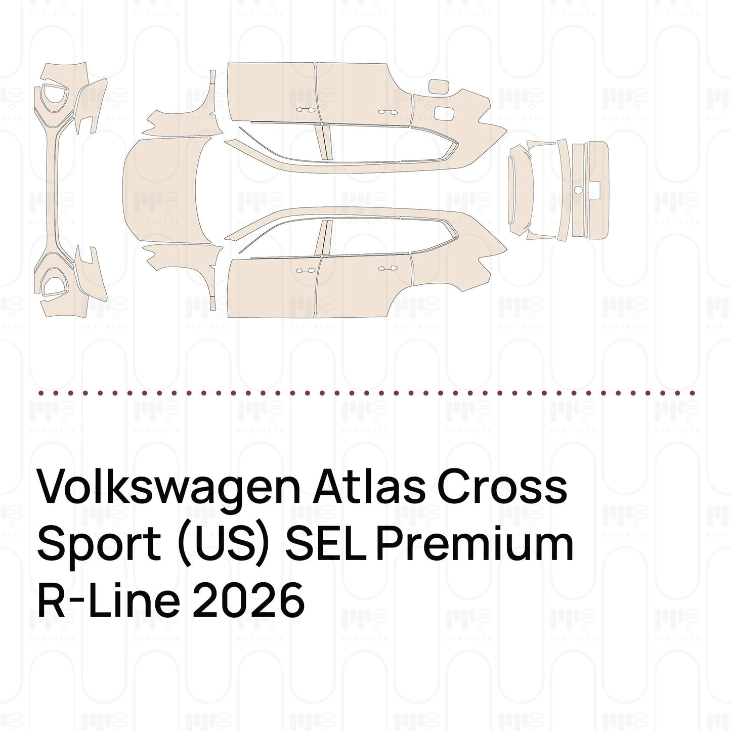 Pre-CutPPFVolkswagenAtlasCrossSport(US)SELPremiumR-Line2026