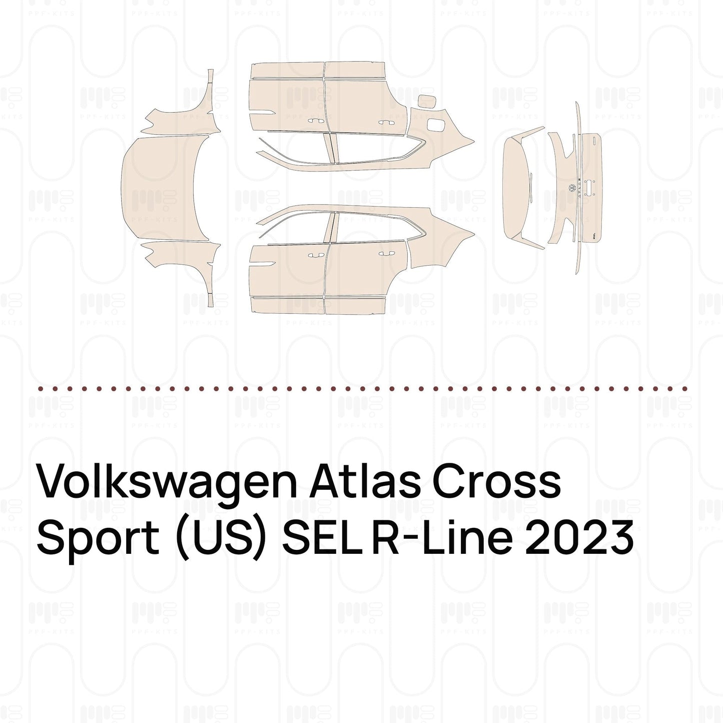 Pre-CutPPFVolkswagenAtlasCrossSport(US)SELR-Line2023