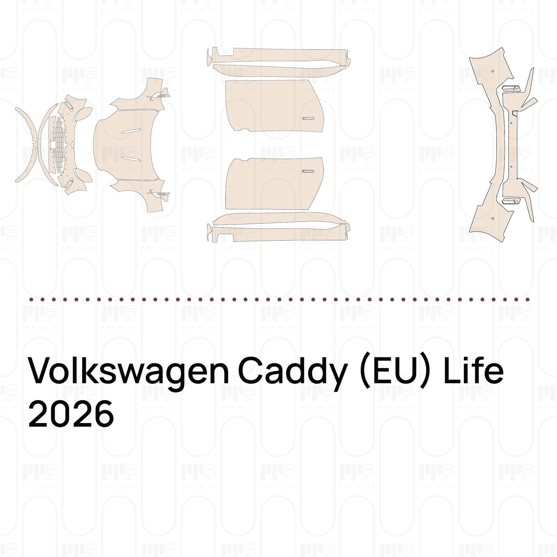 Pre-CutPPFVolkswagenCaddy(EU)Life2026