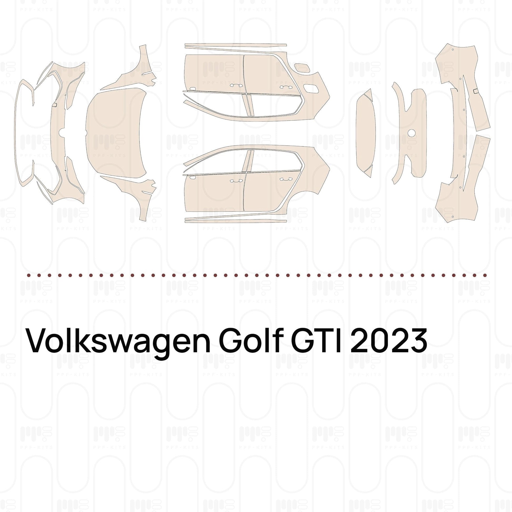 Pre-CutPPFVolkswagenGolfGTI2023