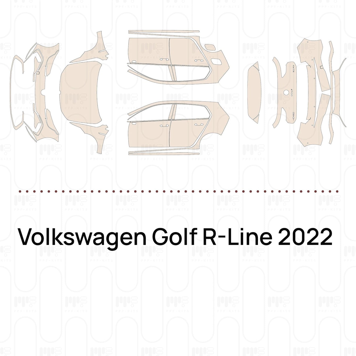 Pre-CutPPFVolkswagenGolfR-Line2022