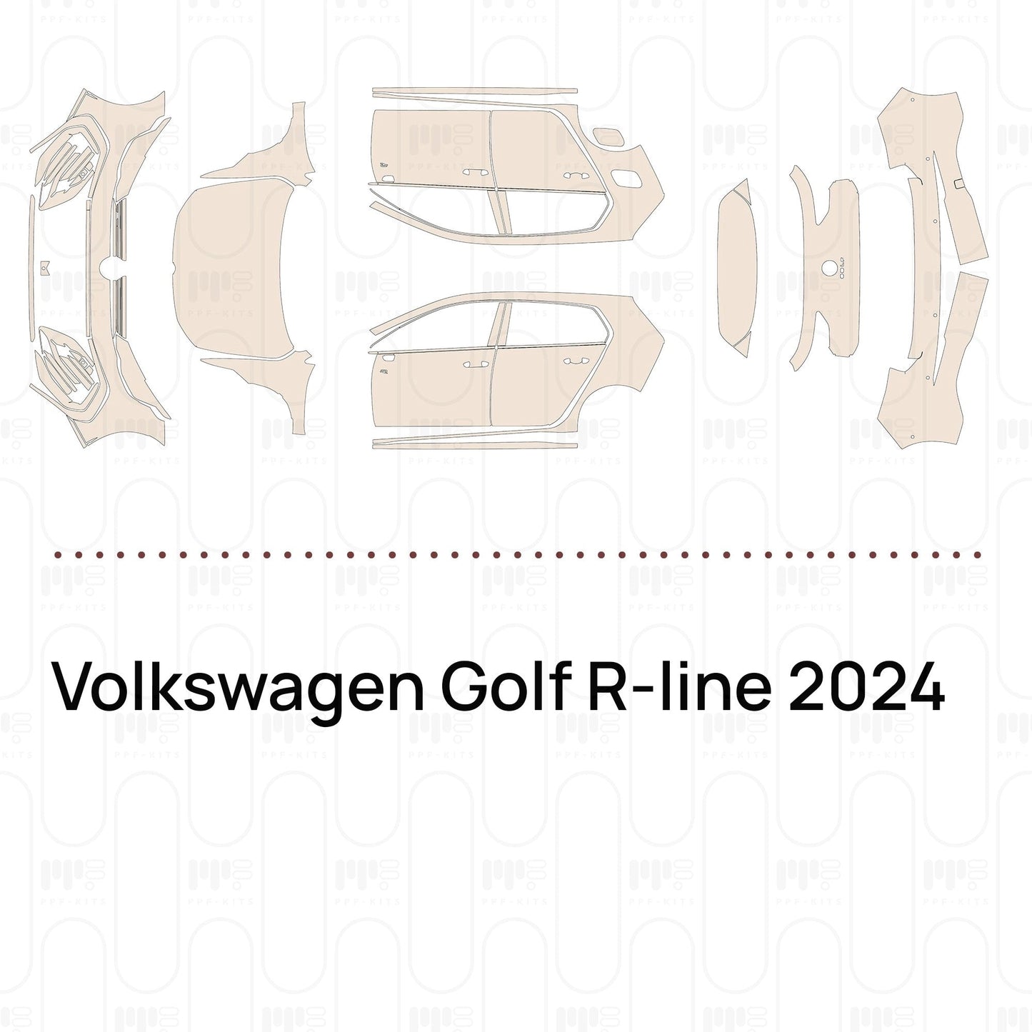 Pre-CutPPFVolkswagenGolfR-line2024