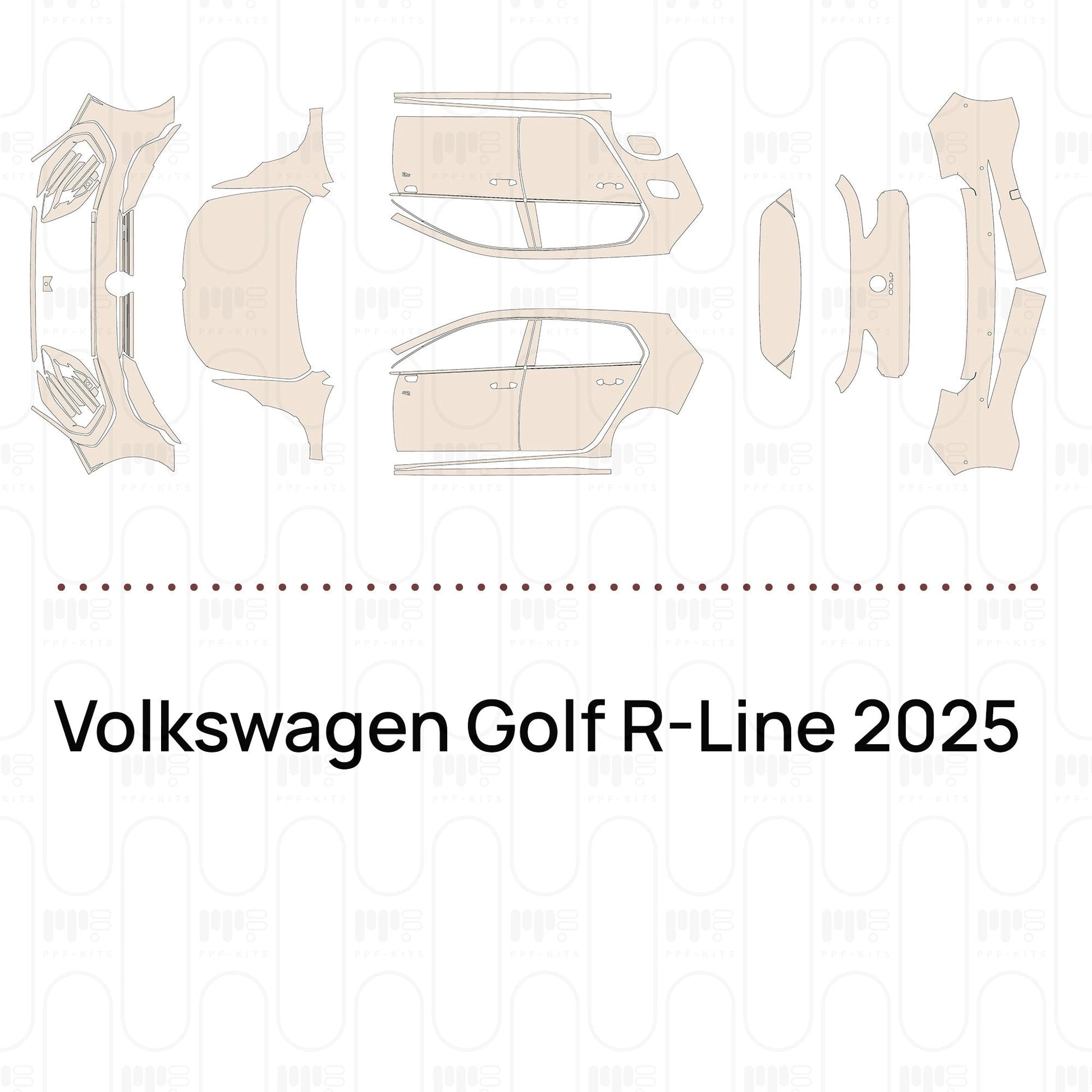 Pre-CutPPFVolkswagenGolfR-Line2025
