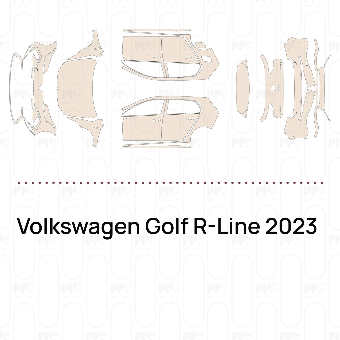 Pre-CutPPFVolkswagenGolfR-Line2023