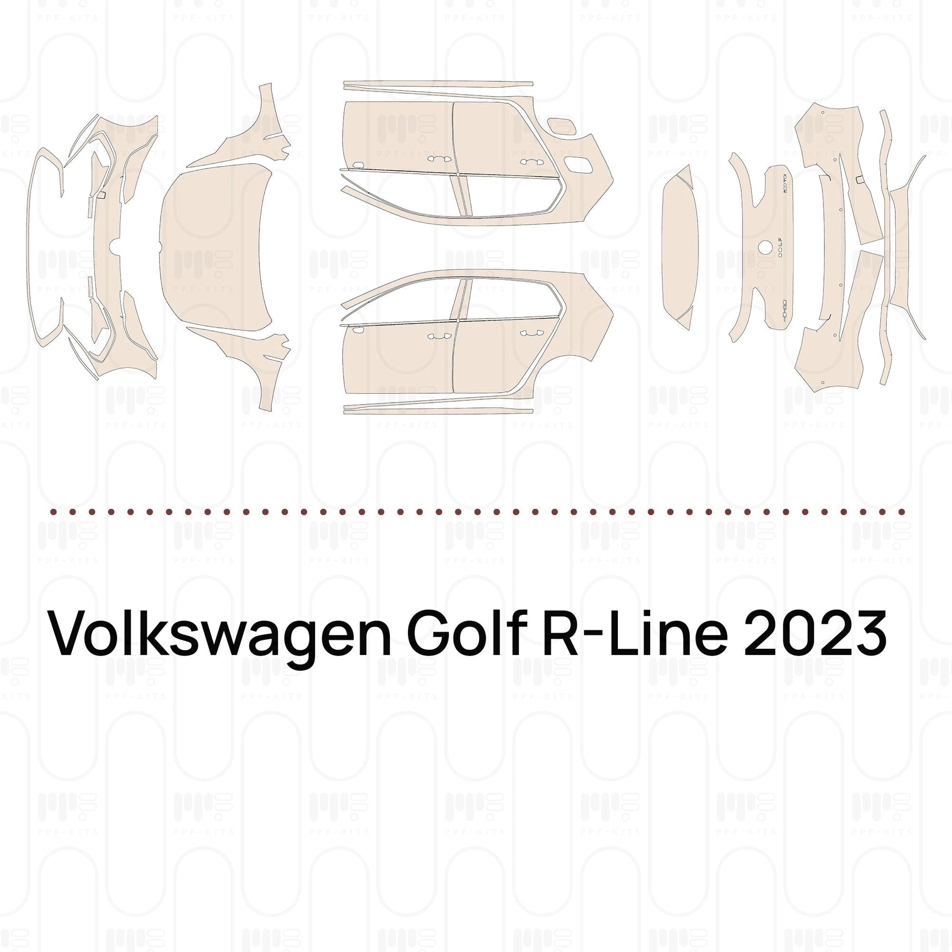 Pre-CutPPFVolkswagenGolfR-Line2023