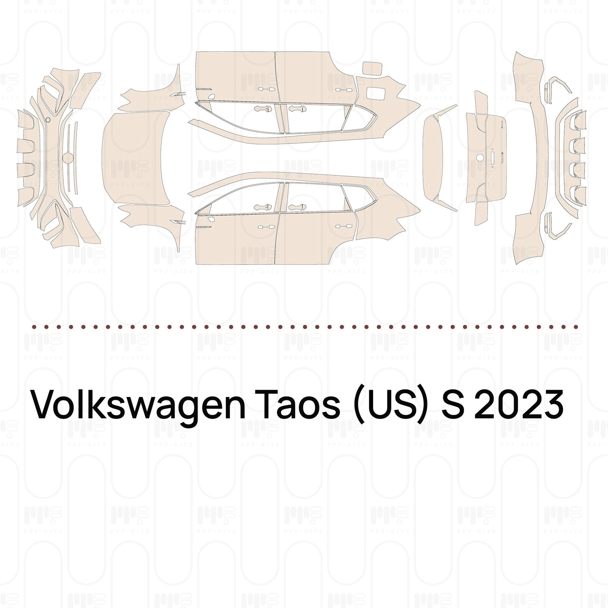 Pre-CutPPFVolkswagenTaos(US)S2023