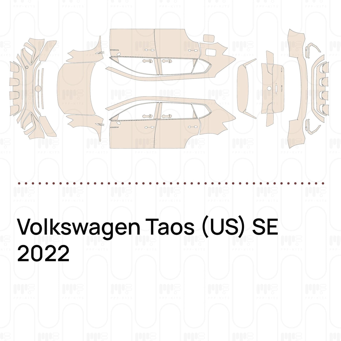 Pre-CutPPFVolkswagenTaos(US)SE2022