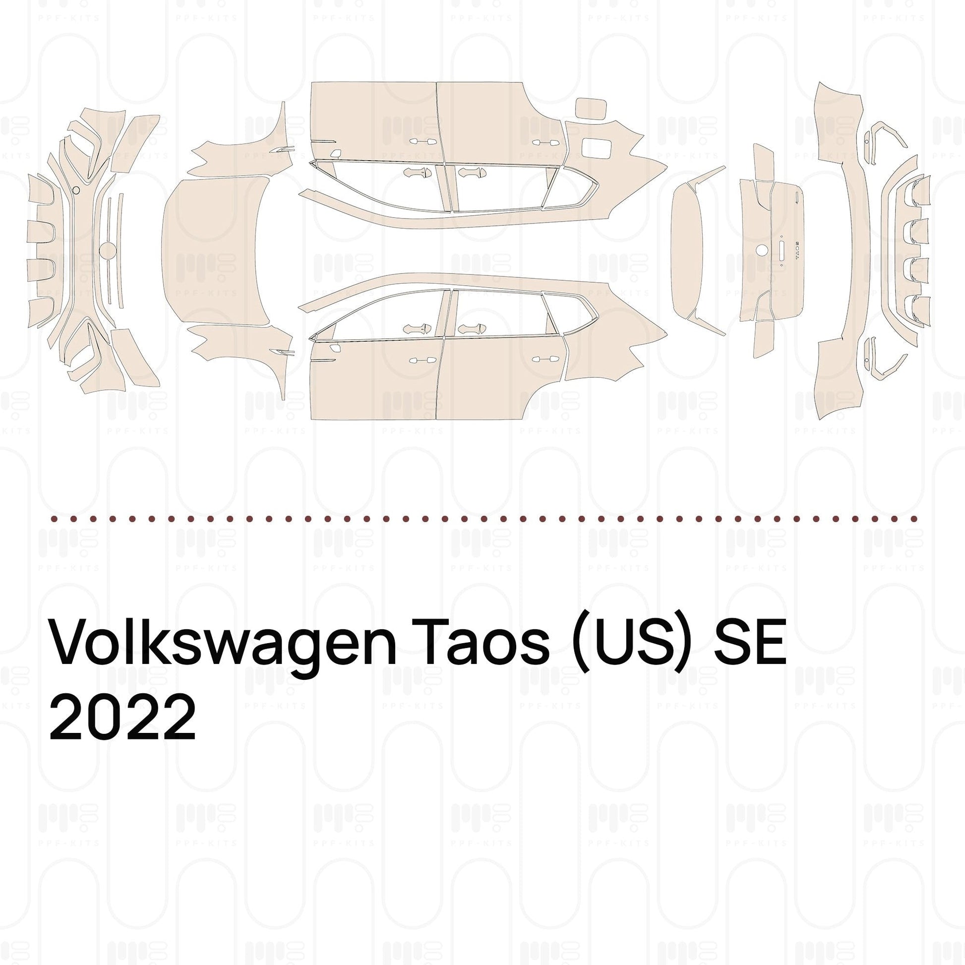Pre-CutPPFVolkswagenTaos(US)SE2022