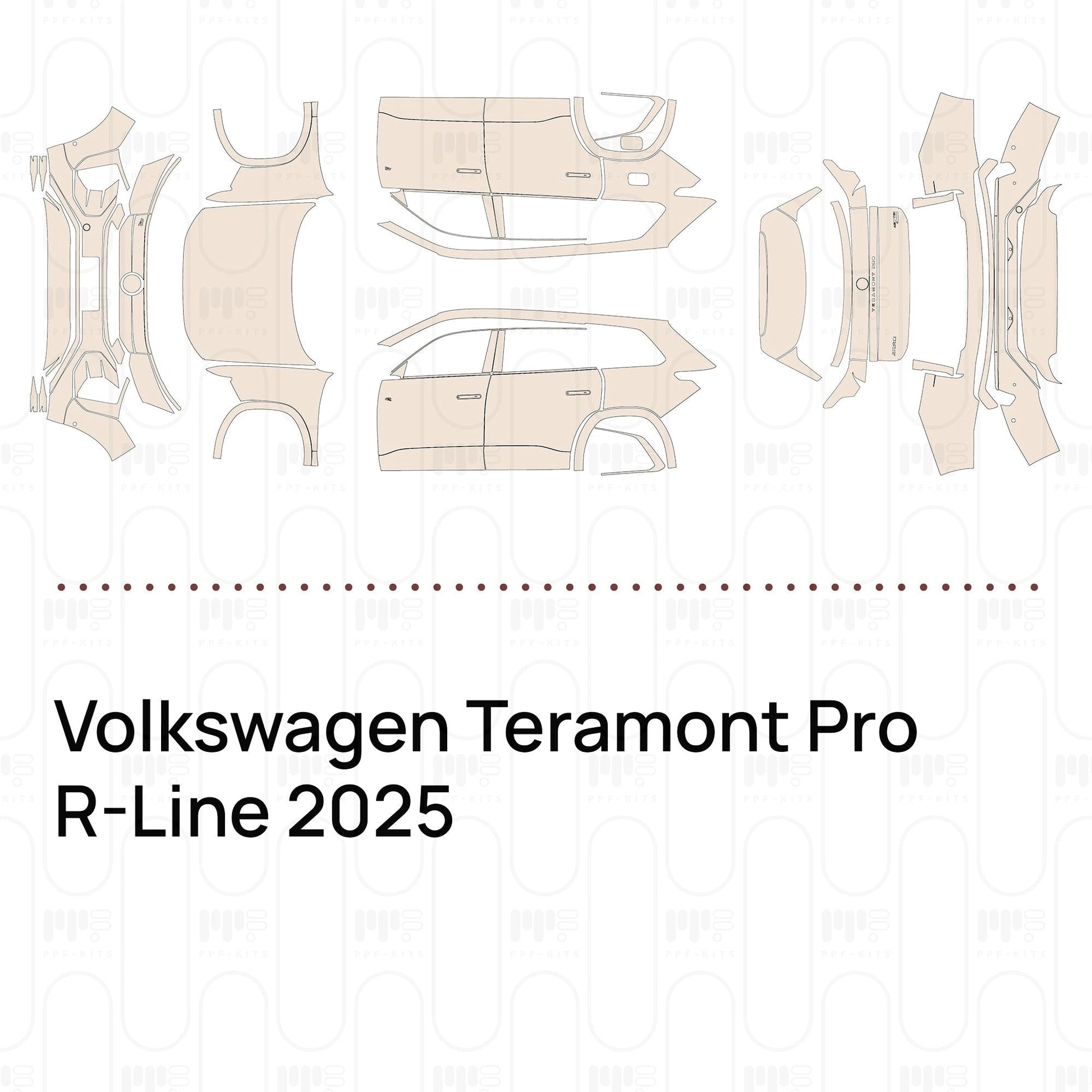 Pre-CutPPFVolkswagenTeramontProR-Line2025