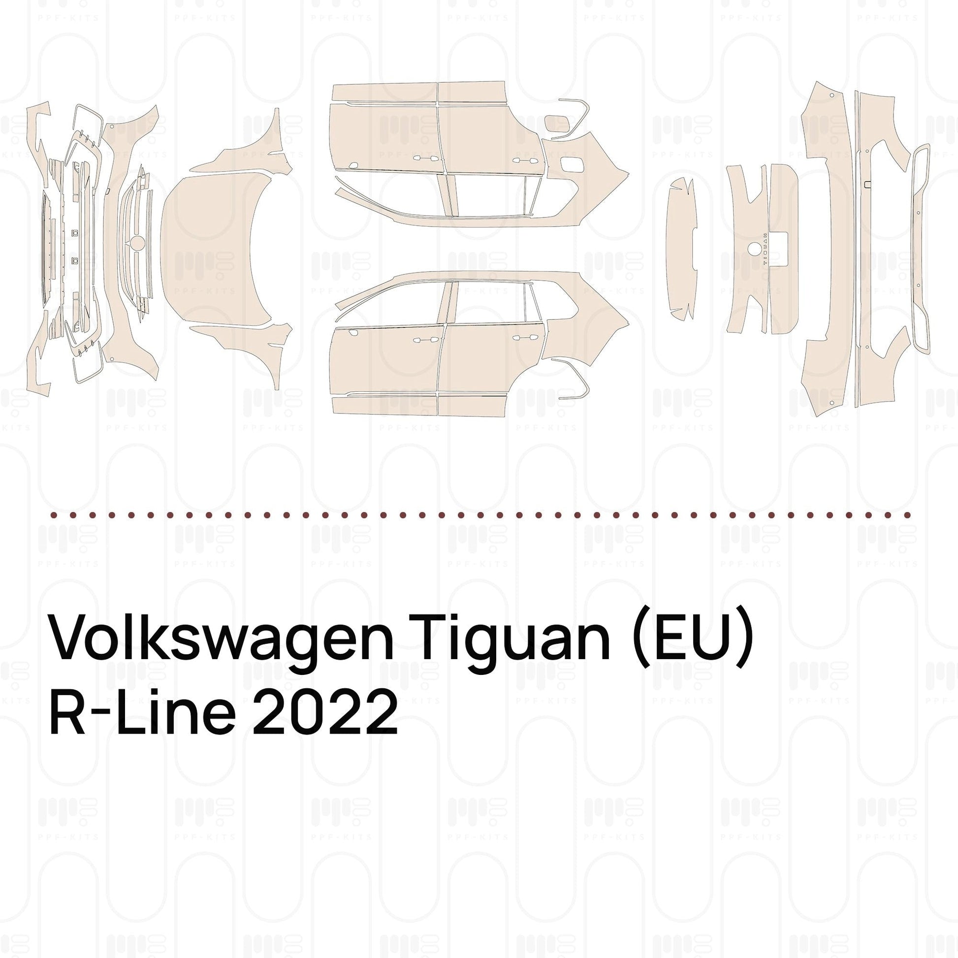 Pre-CutPPFVolkswagenTiguan(EU)R-Line2022