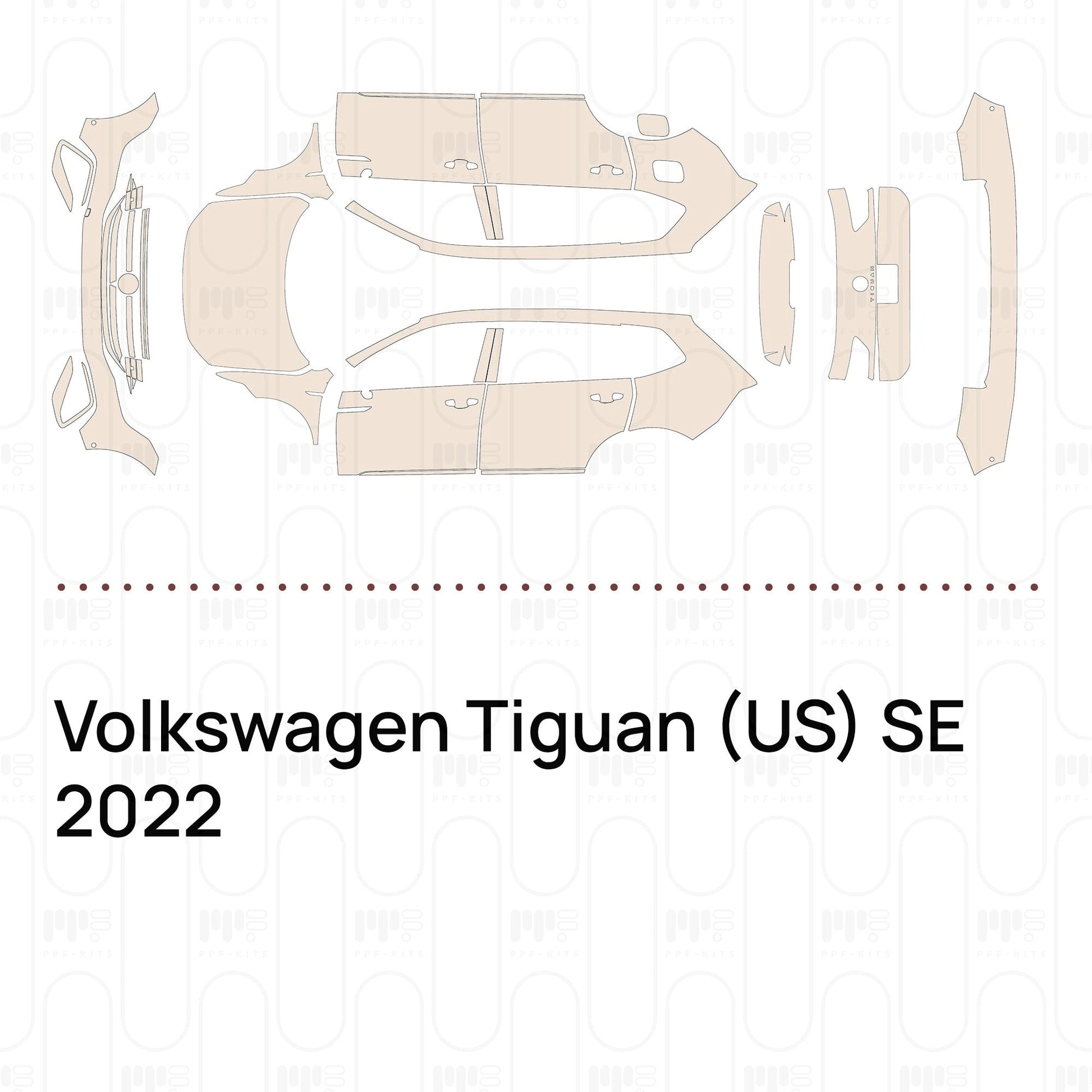 Pre-CutPPFVolkswagenTiguan(US)SE2022