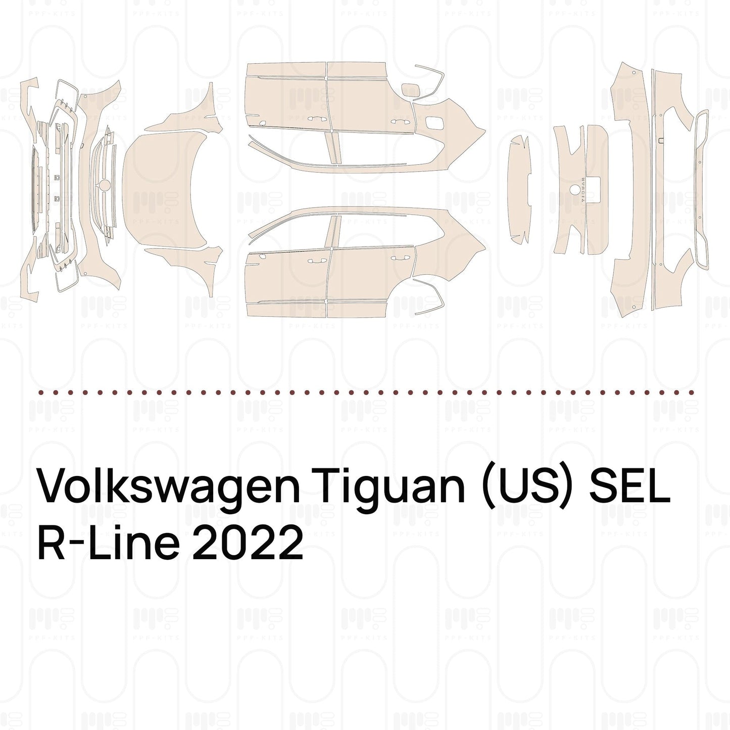 Pre-CutPPFVolkswagenTiguan(US)SELR-Line2022
