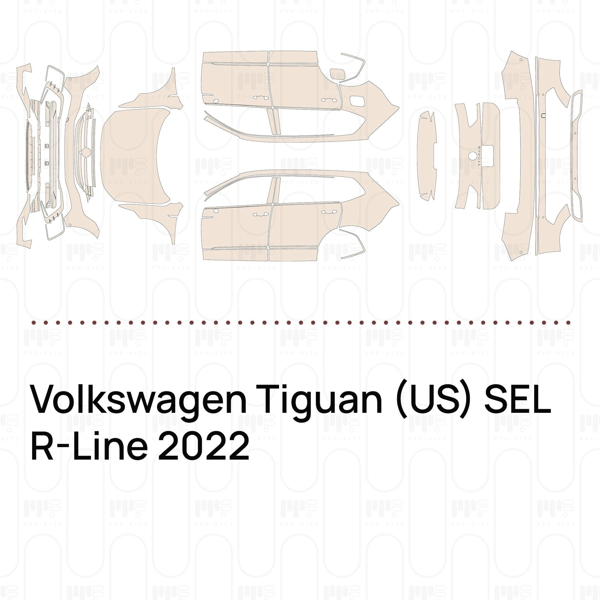 Pre-CutPPFVolkswagenTiguan(US)SELR-Line2022