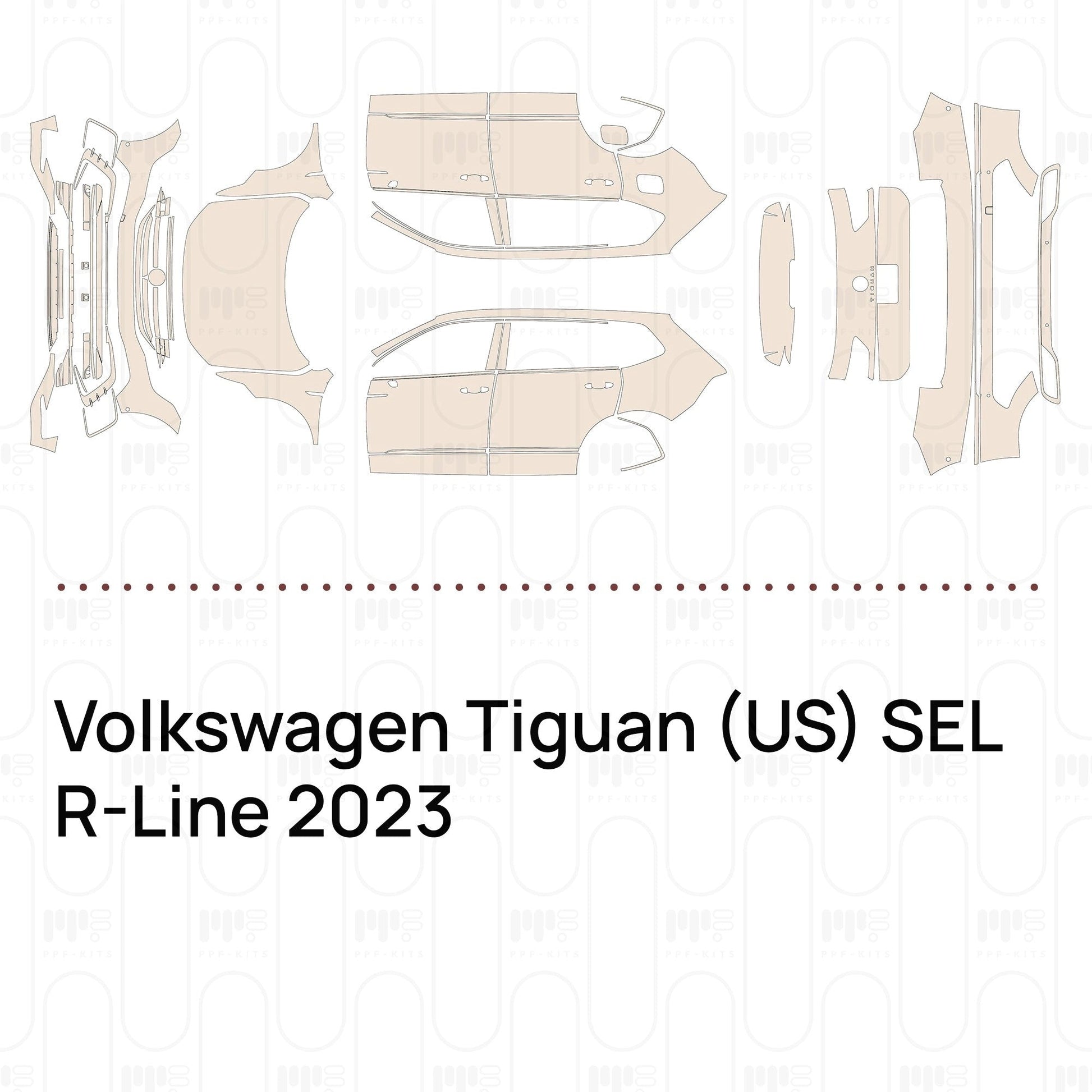 Pre-CutPPFVolkswagenTiguan(US)SELR-Line2023