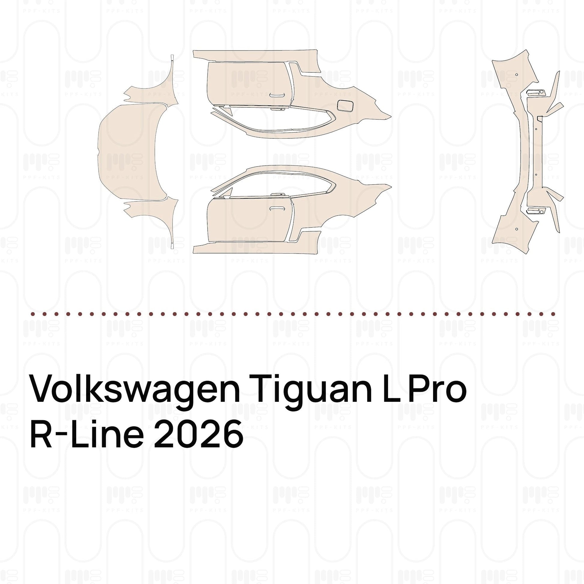 Pre-CutPPFVolkswagenTiguanLProR-Line2026
