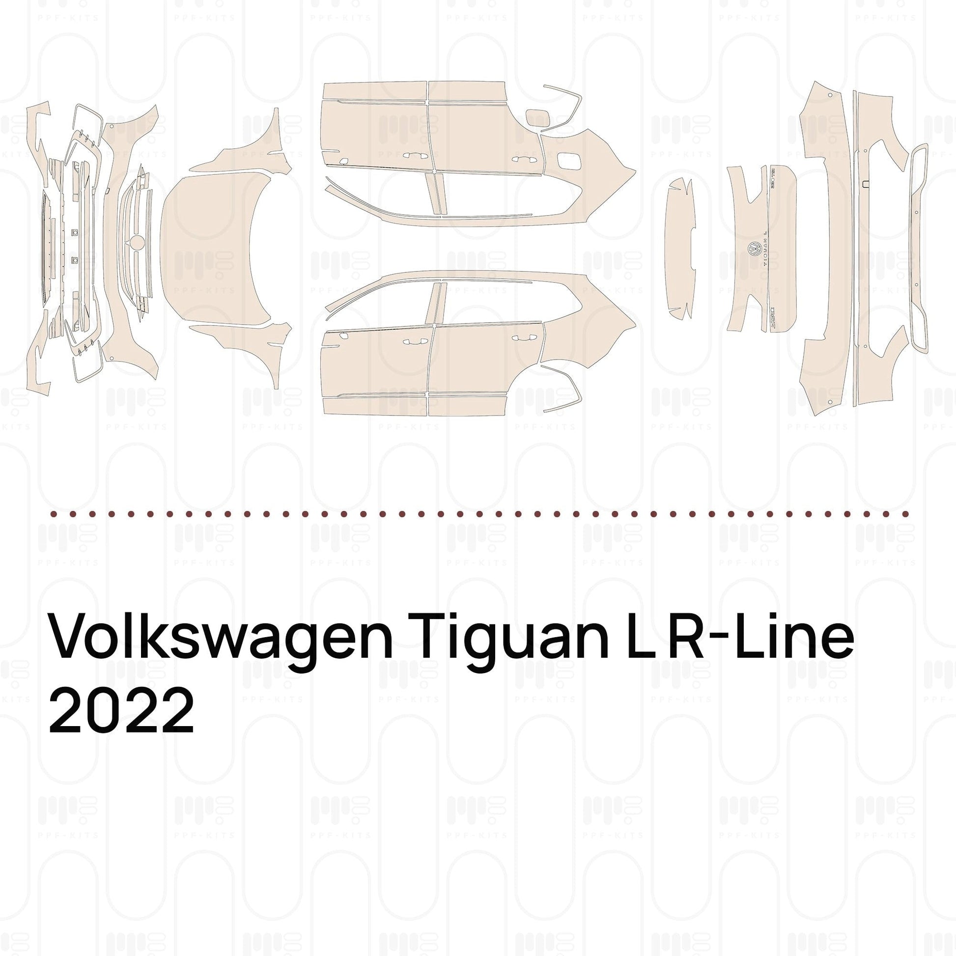 Pre-CutPPFVolkswagenTiguanLR-Line2022