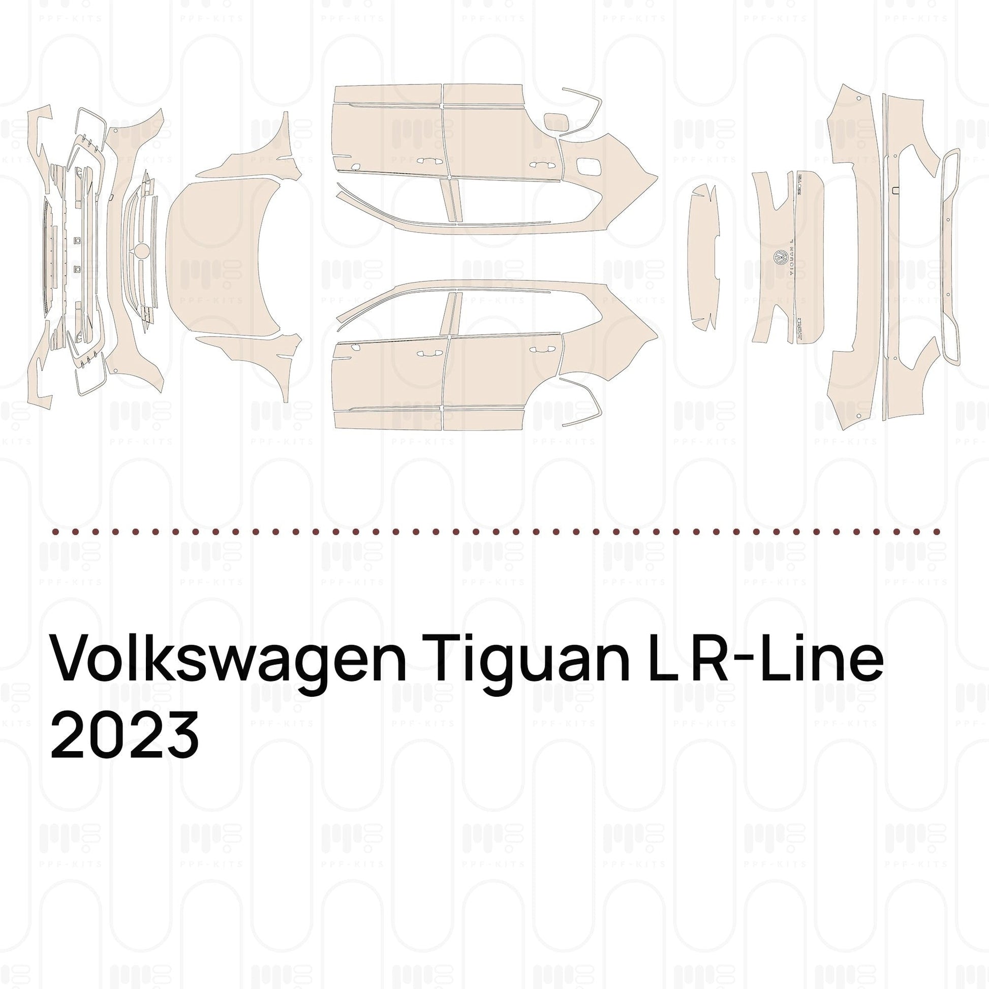 Pre-CutPPFVolkswagenTiguanLR-Line2023
