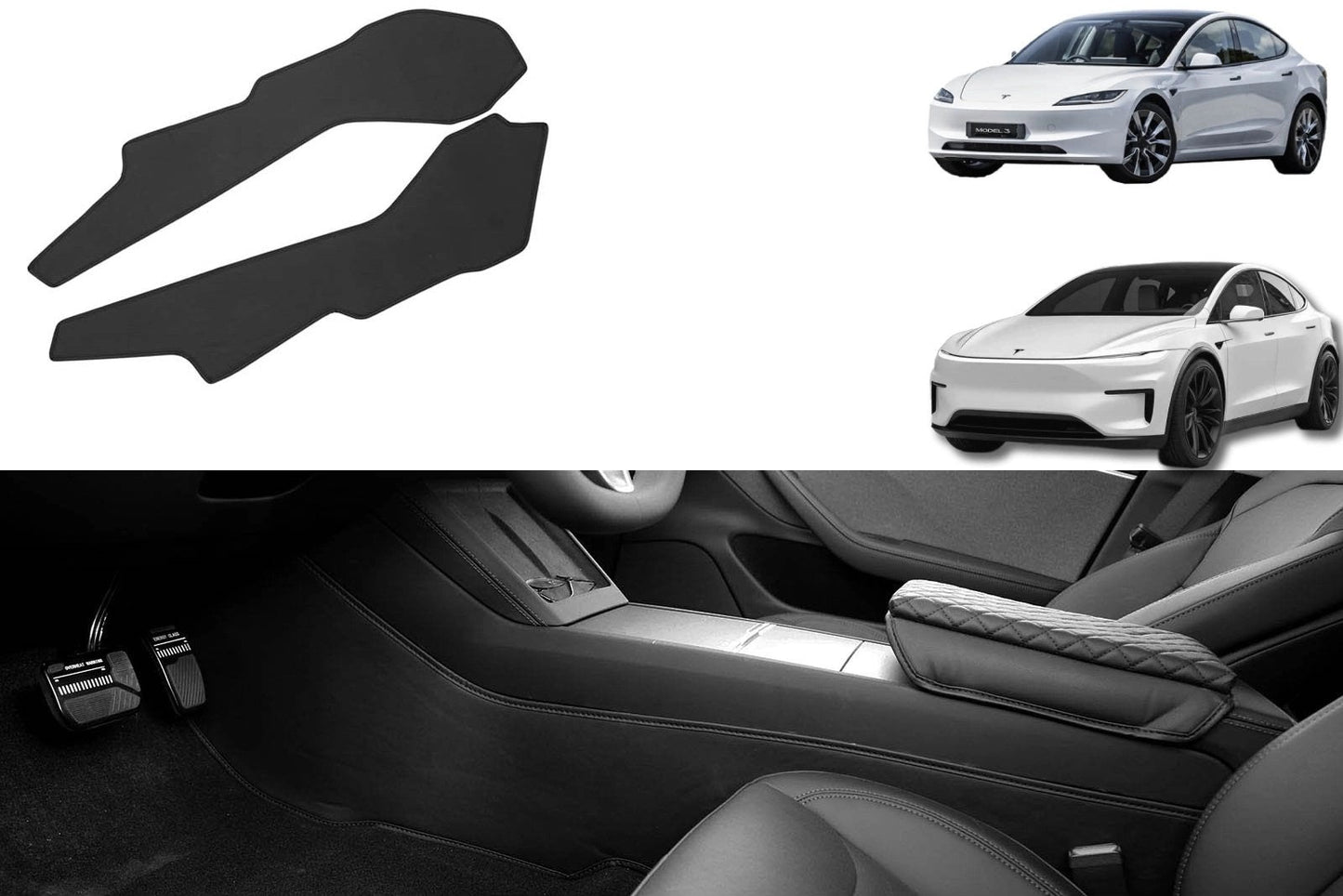 TeslaModel3(2024Highland)/TeslaModelY2025_Juniper:Anti-kickProtectionMatforCenterConsole