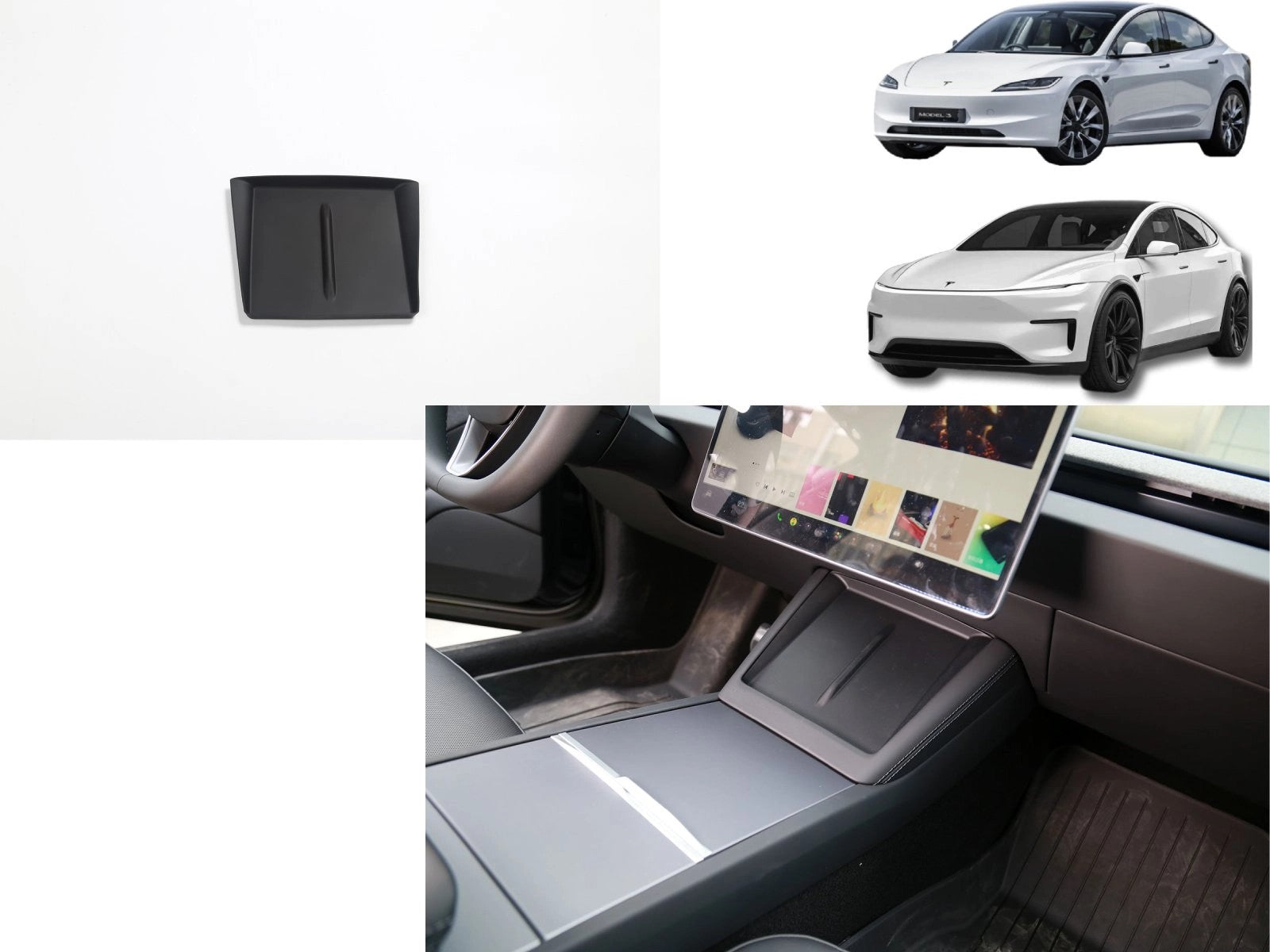 TeslaModel3(2024Highland)/TeslaModelY2025_Juniper:WirelessChargingPadMat(PremiumSiliconeRubber)
