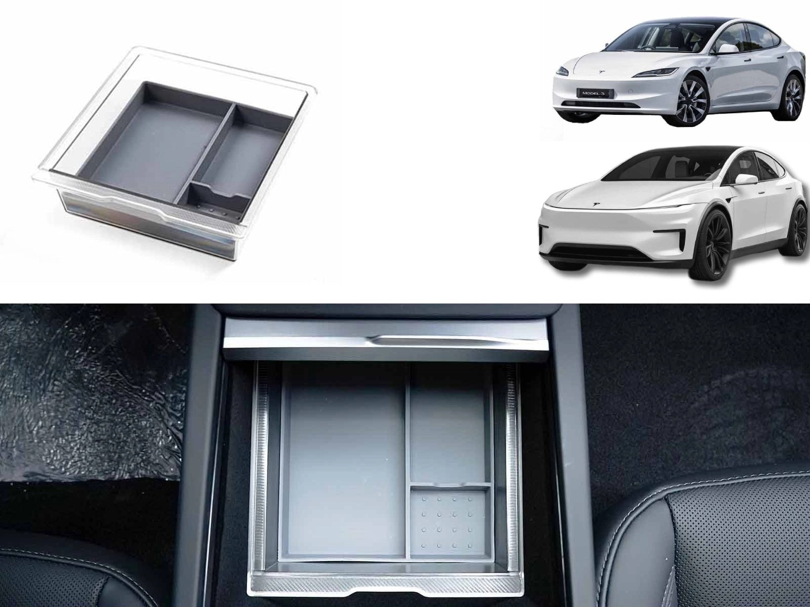 TeslaModel3(2024Highland)/TeslaModelY2025_Juniper:CenterConsoleOrganizer