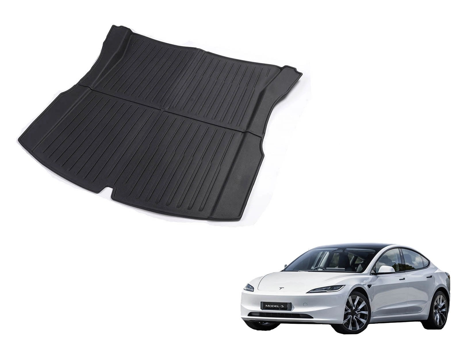 TeslaModel3(2024Highland):TrunkMat,BootLiner(PremiumRecyclableRubber)
