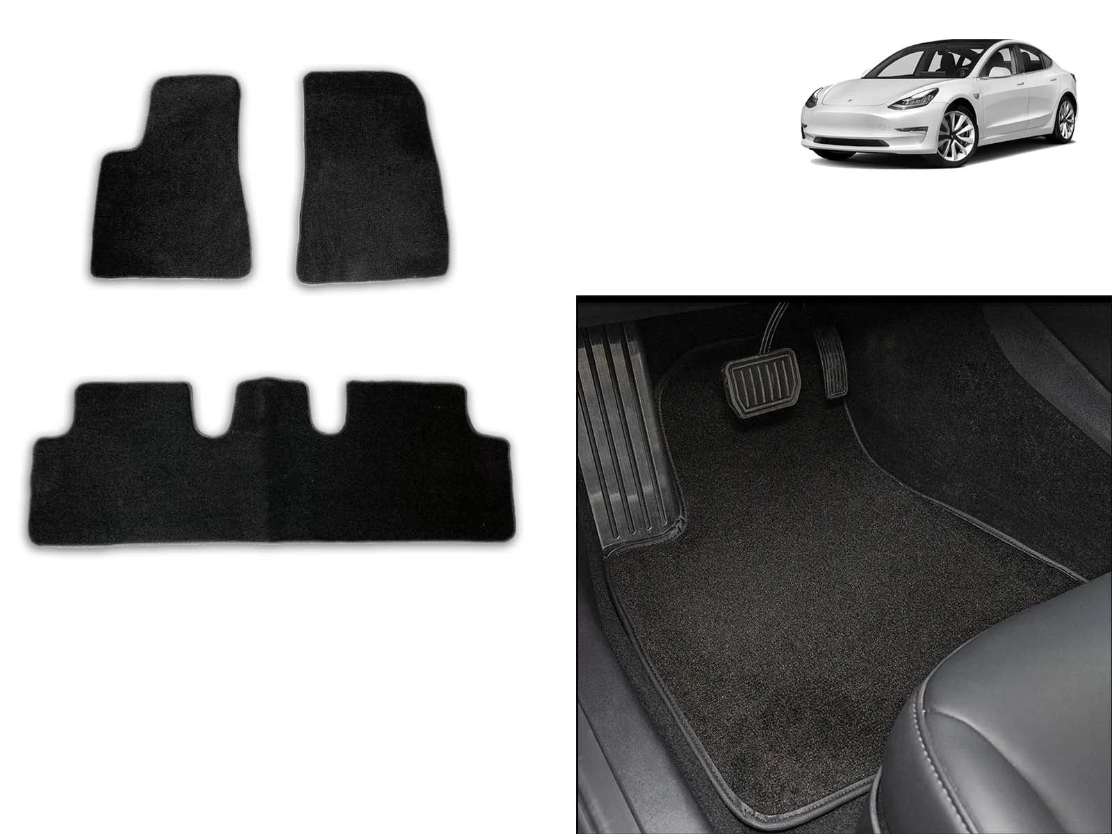 TeslaModel3:CarpetInteriorFloorMats–LHD