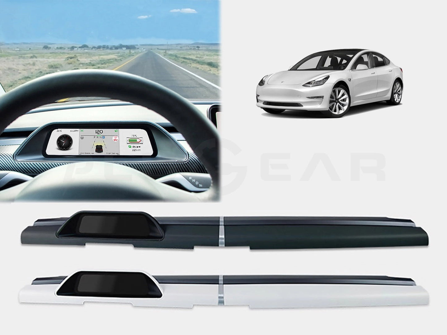 TeslaModel3:DashboardUpgradeModulewithInstrumentDisplay