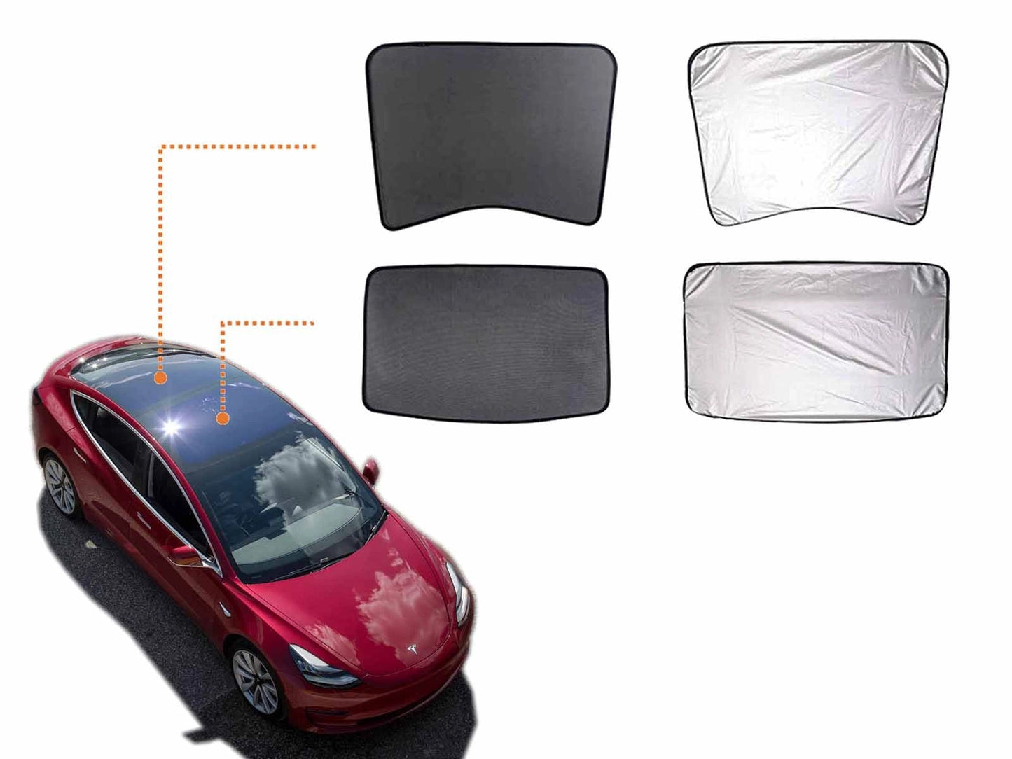 TeslaModel3:Double-layerSunscreenforSolarRoof