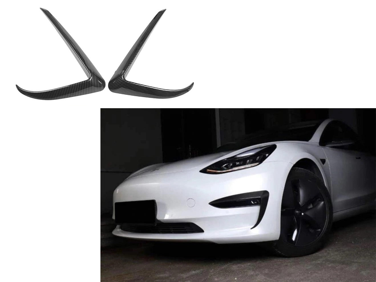 TeslaModel3:FogLampTrim(GenuineCarbonFiberCollection)